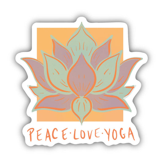 peace love yoga sticker