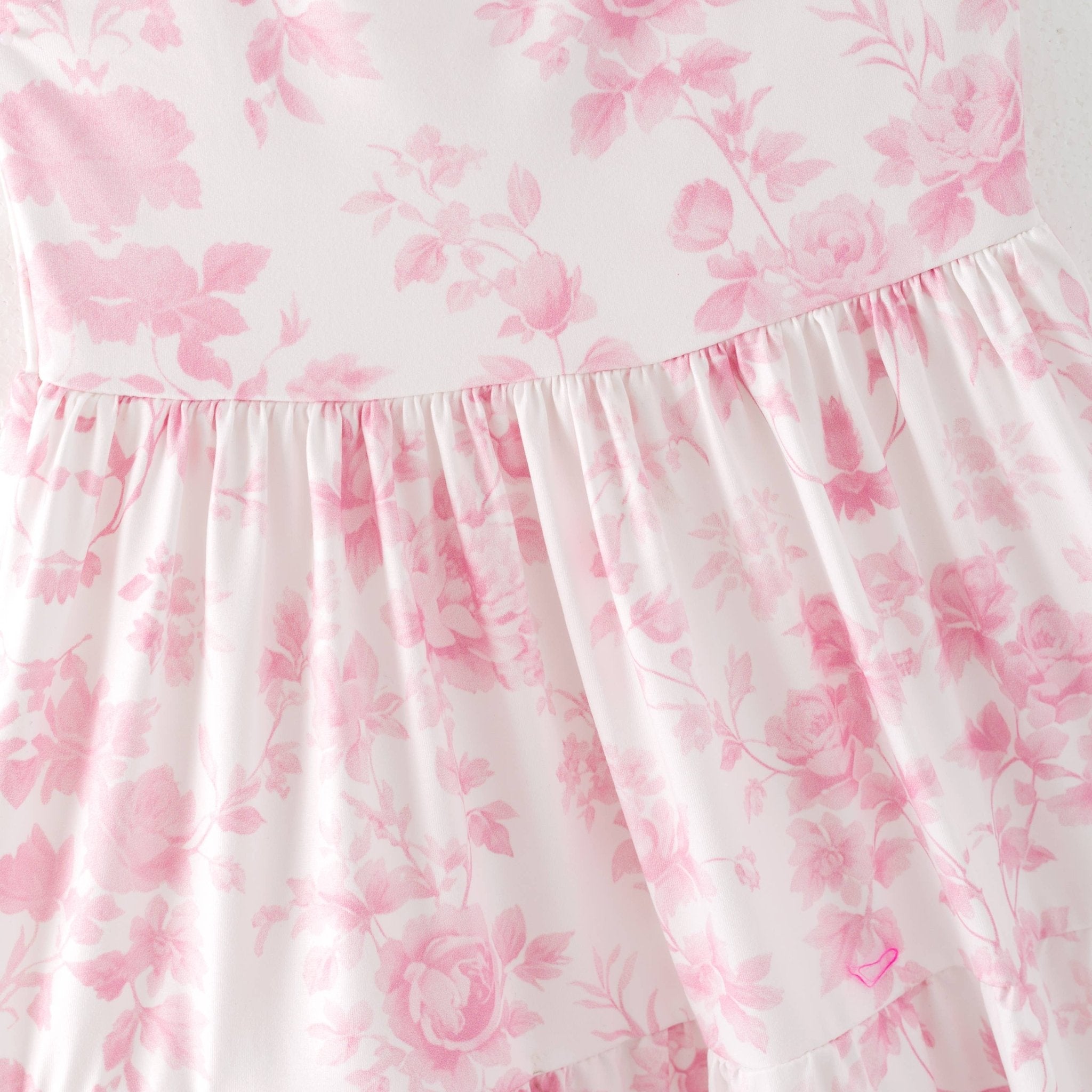 Girls Summer Pink Floral Patchwork Slip Dress - Foxy’s