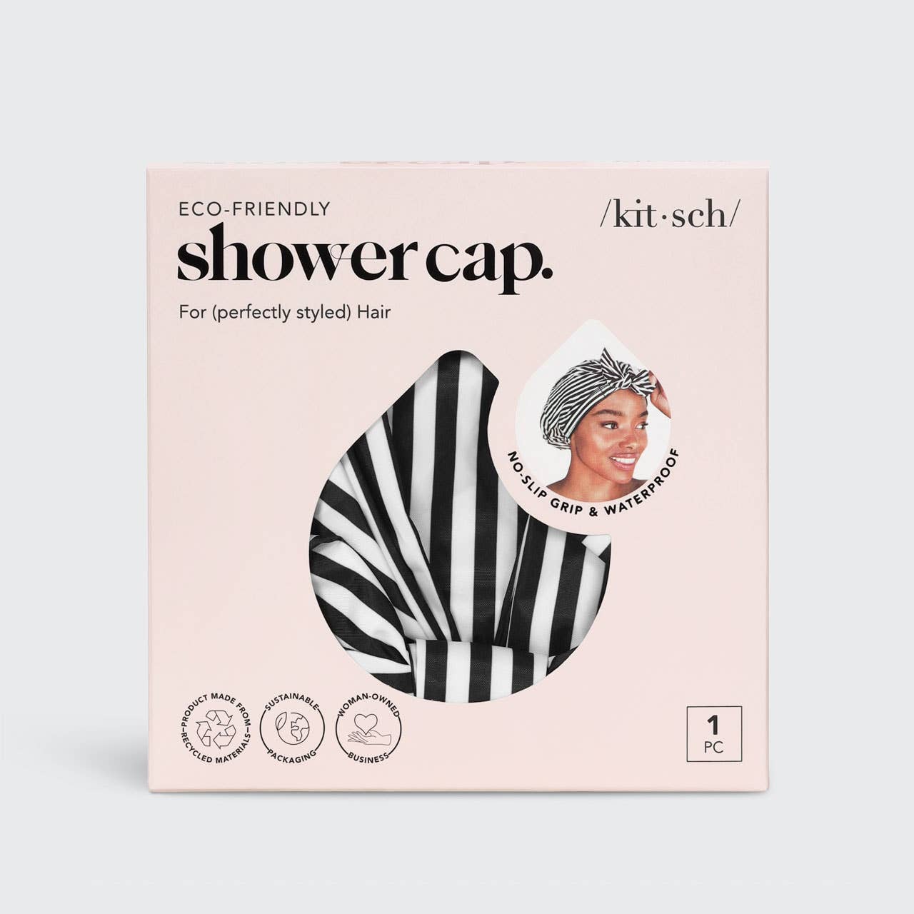 Luxury Shower Cap - Stripes - Foxy’s