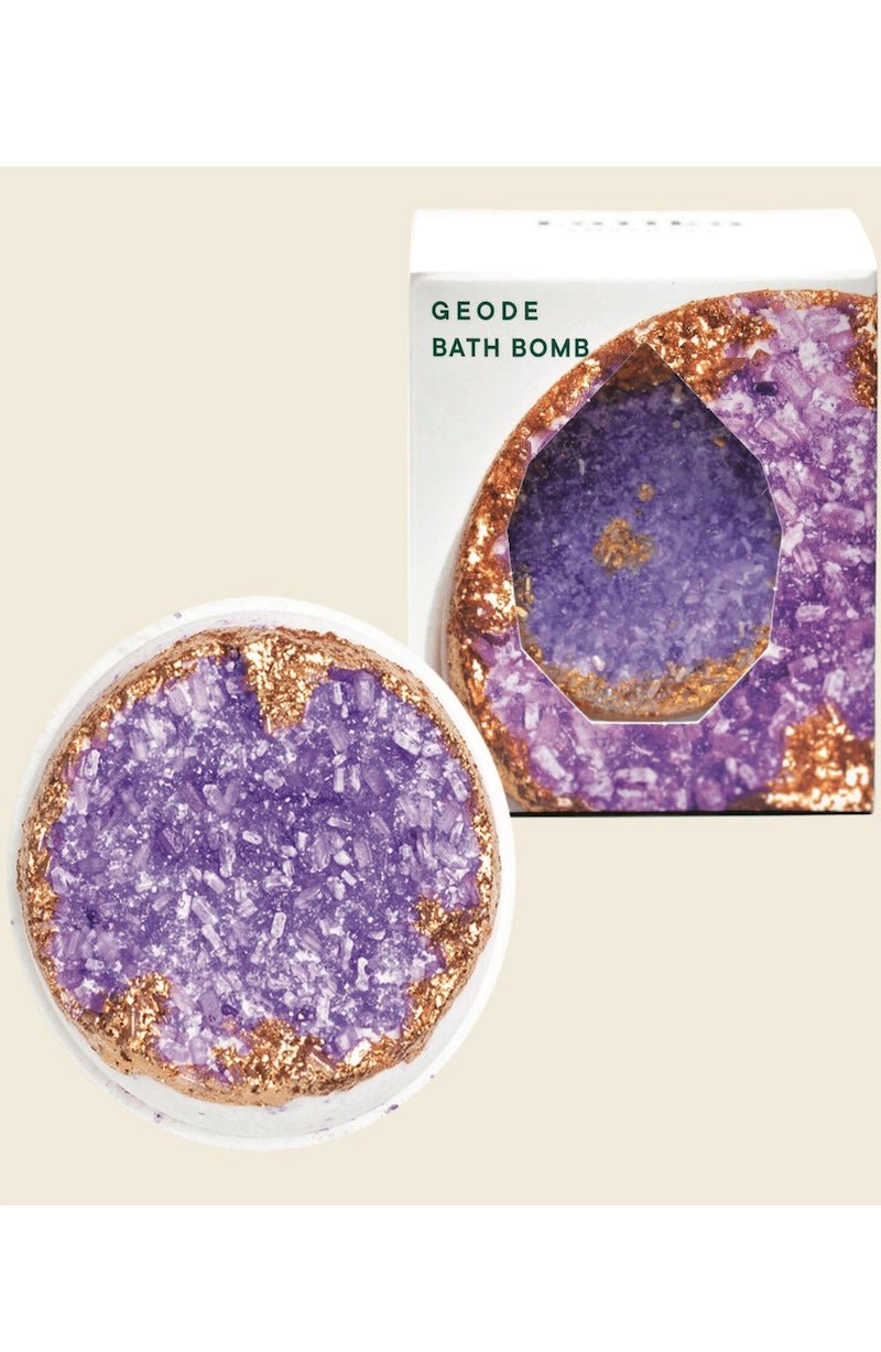 Amethyst Crystal Bath Bomb - Geode Design for Relaxation & Self - Care 💎 - Latika Beauty - Foxy’s