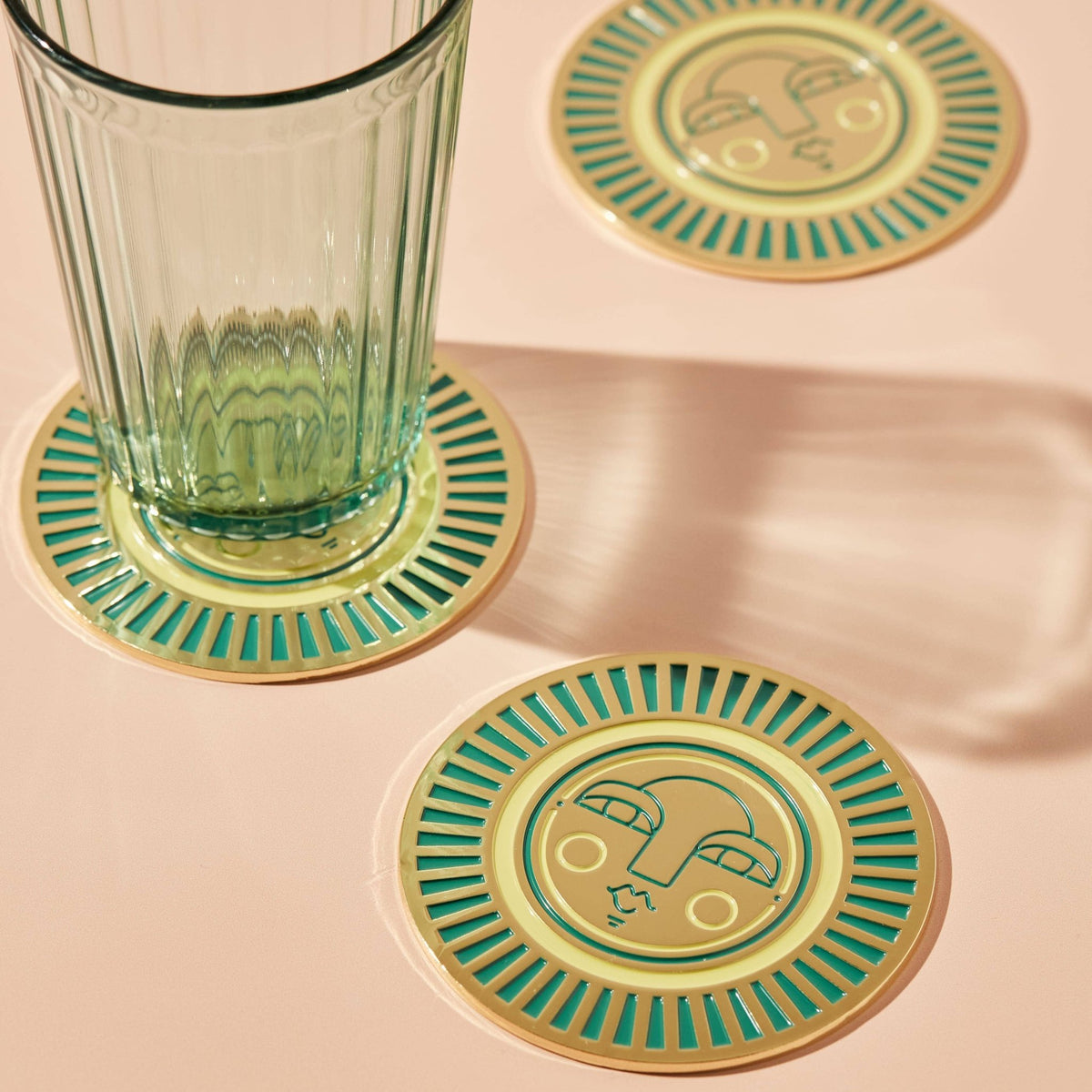 Set of Sol Coasters in teal - Foxy’s