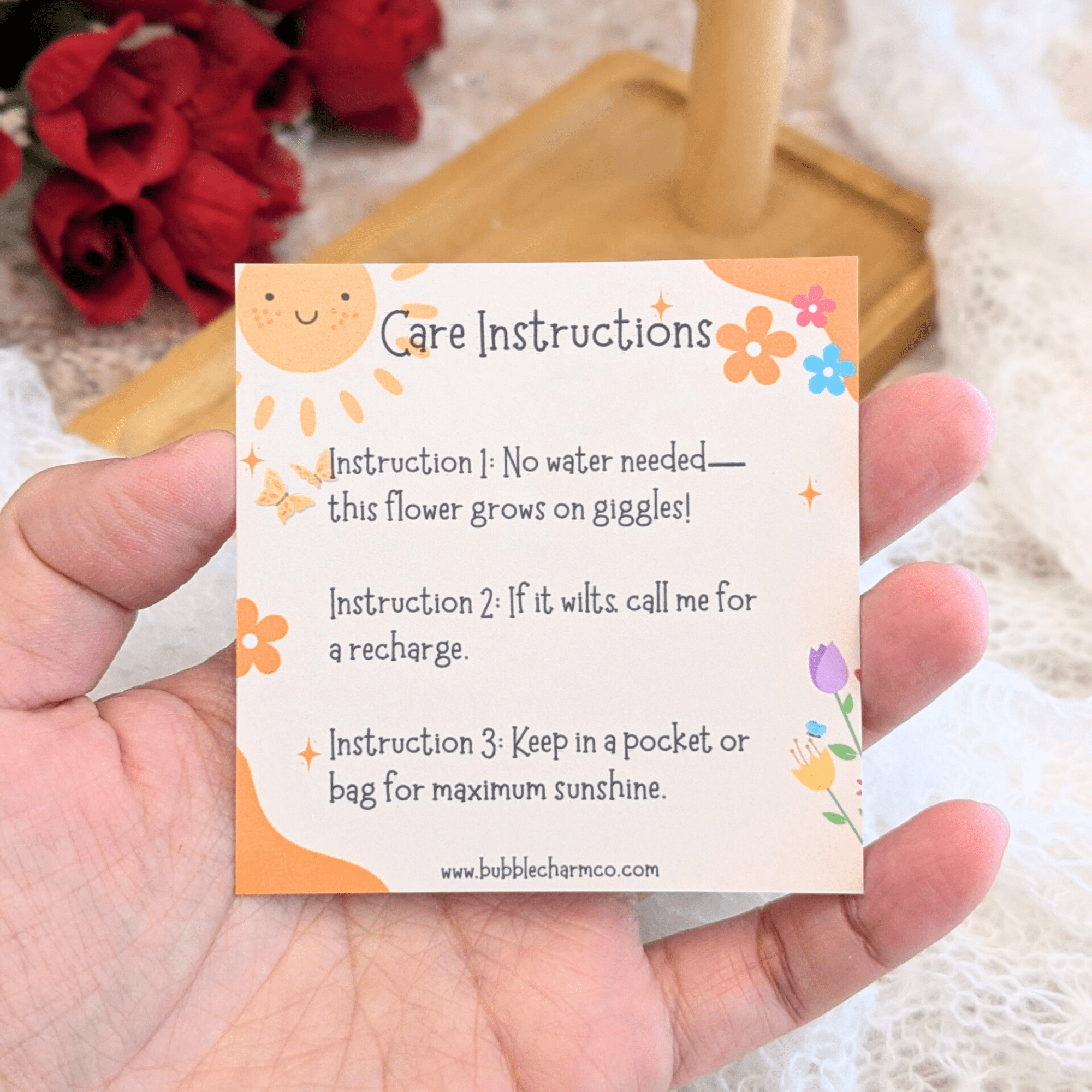 Always Blooming Pocket Hug Emotional Support Card Token - Foxy’s