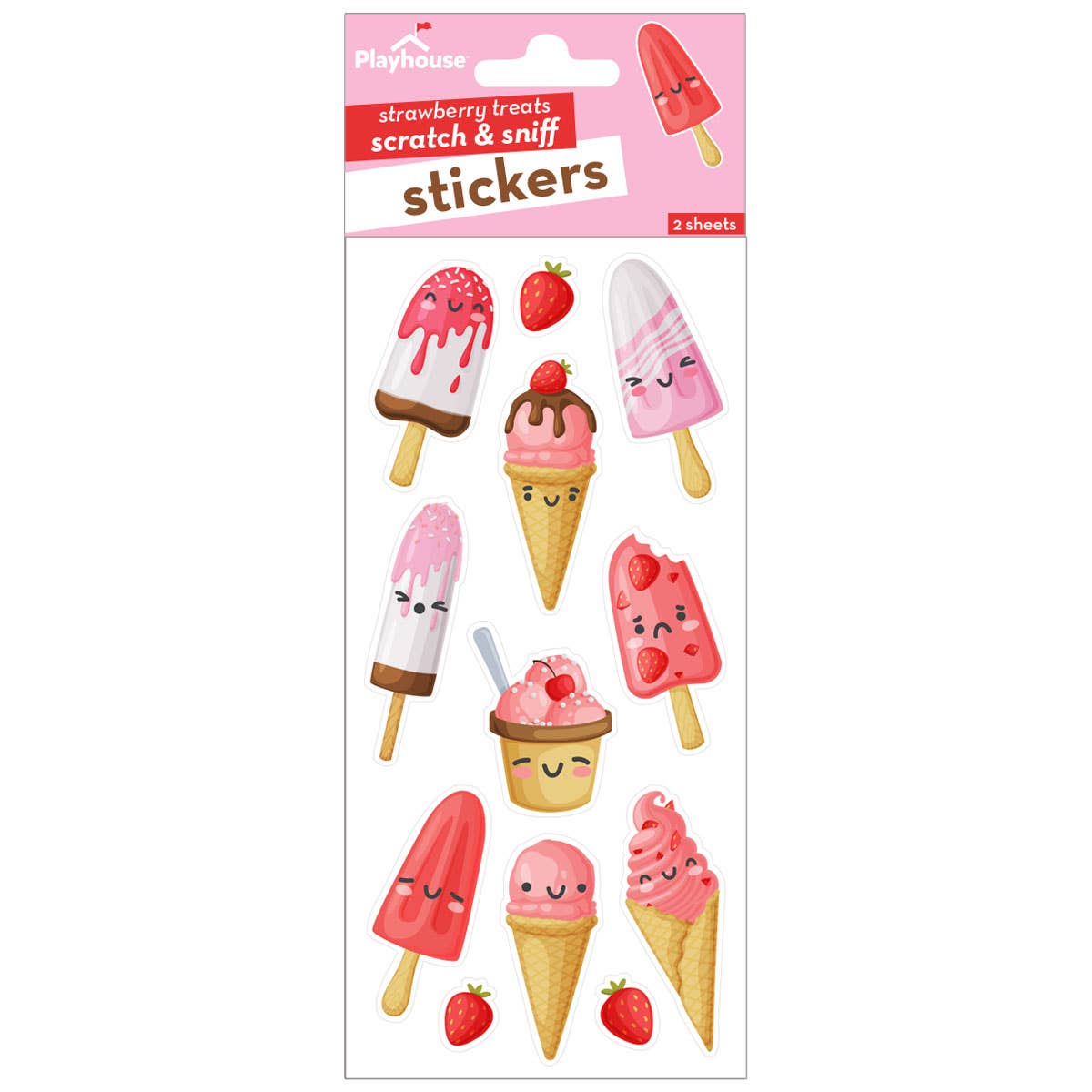 Scratch And Sniff Stickers - Strawberry Treats