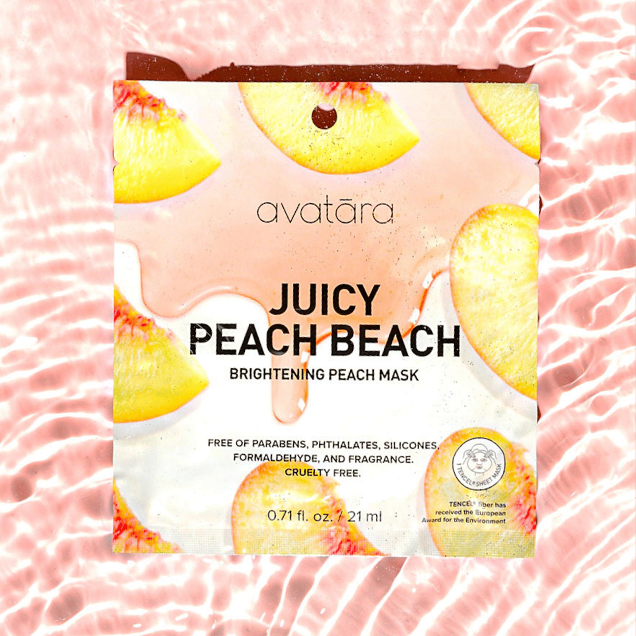 Juicy Peach Beach Brightening Peach Sheet Mask - Foxy’s