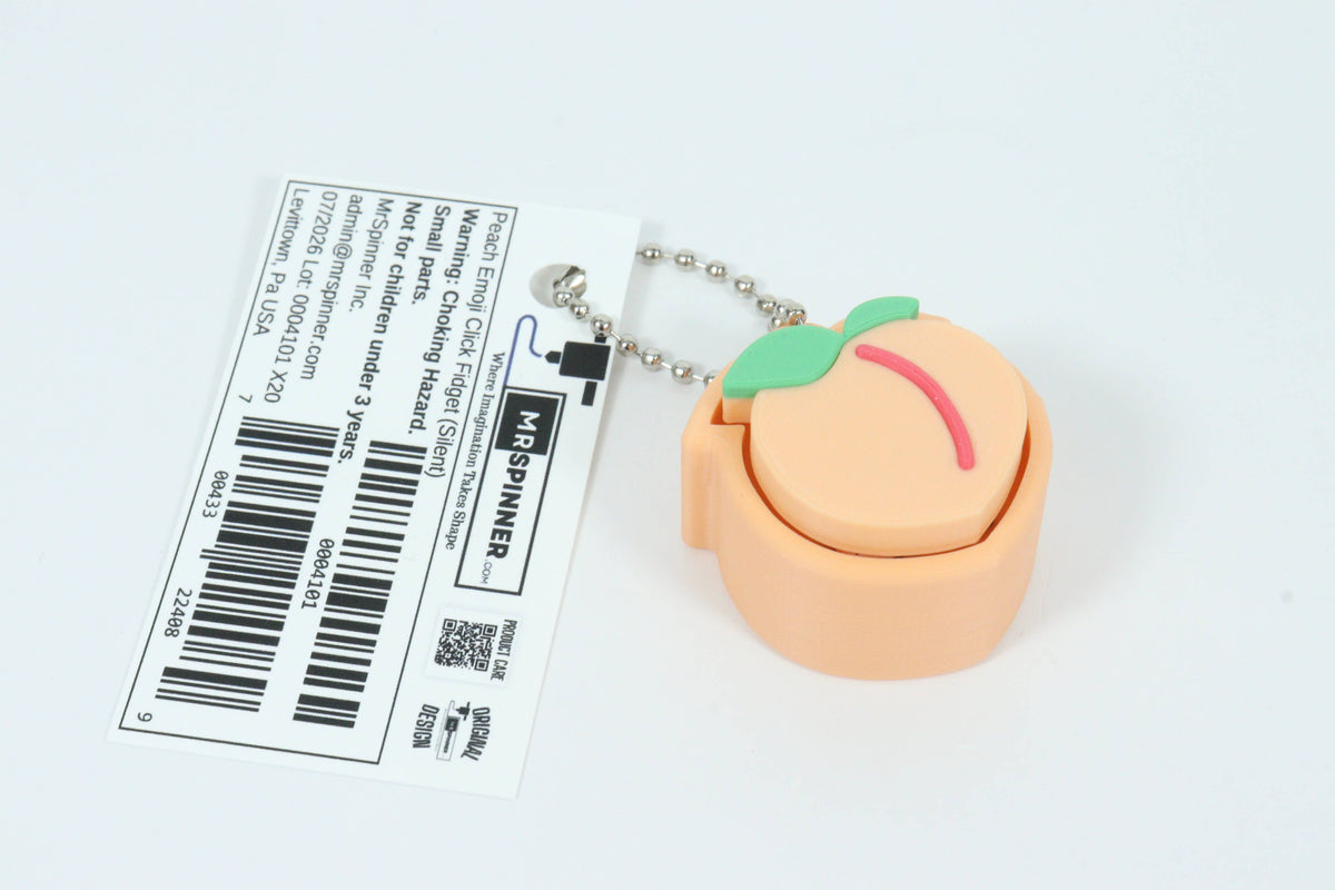 Peach Emoji Click Fidget | Silent or Loud | Food Clicker - Foxy’s