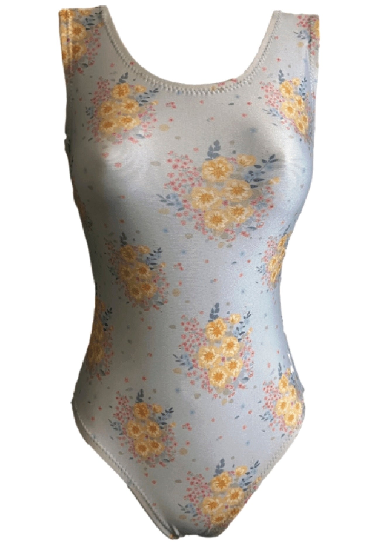 Baby Blue Antique Wallpaper Leotard - Comfortable Gymnastics & Dance Leotard - Foxy’s