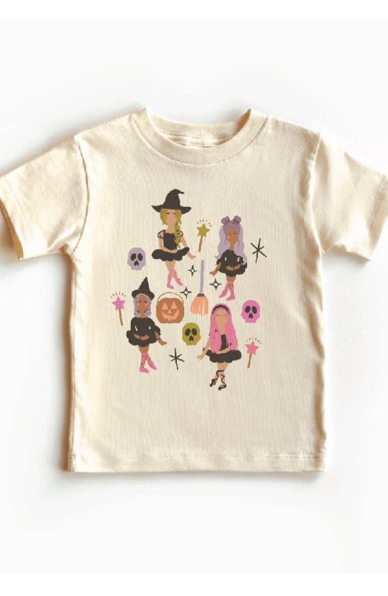 Ballerina Halloween Witches Girls Halloween Kids Shirt - Foxy’s
