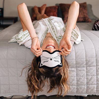 Cat Nap Velvet Sleep Mask - Foxy’s