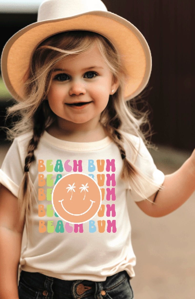 Girls' Beach Bum Graphic Tee - Cute Summer T-Shirt - Foxy's - Foxy’s