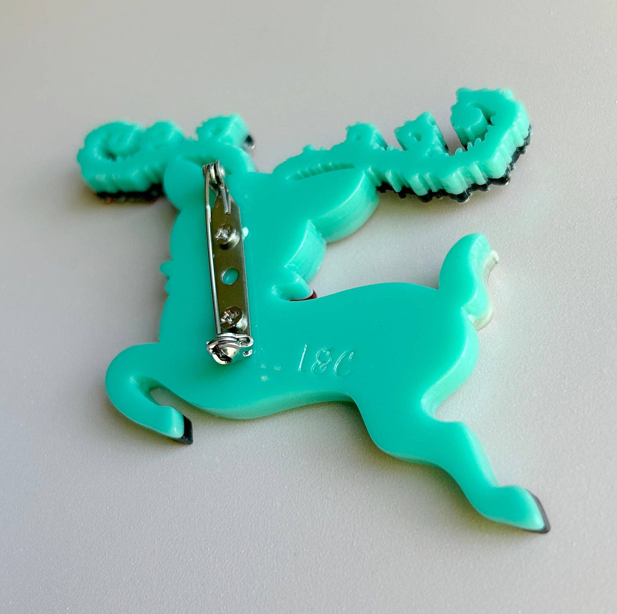 Fawna Fir Top Leaping Reindeer Brooch by Johanna Parker x Lipstick & Chrome - Foxy’s