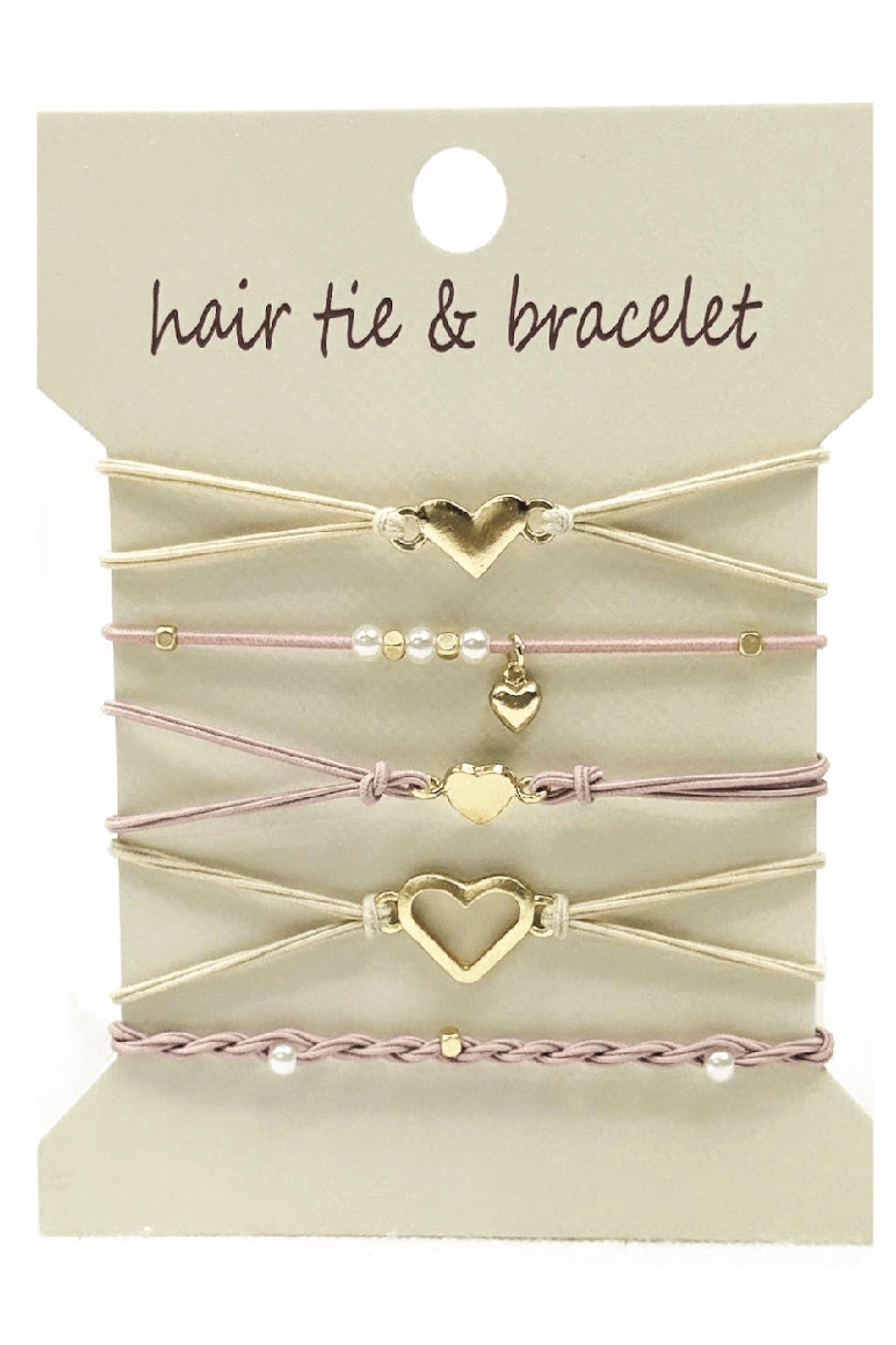 Boho Inspired Minimal Heart Hair Tie Bracelets - Foxy’s