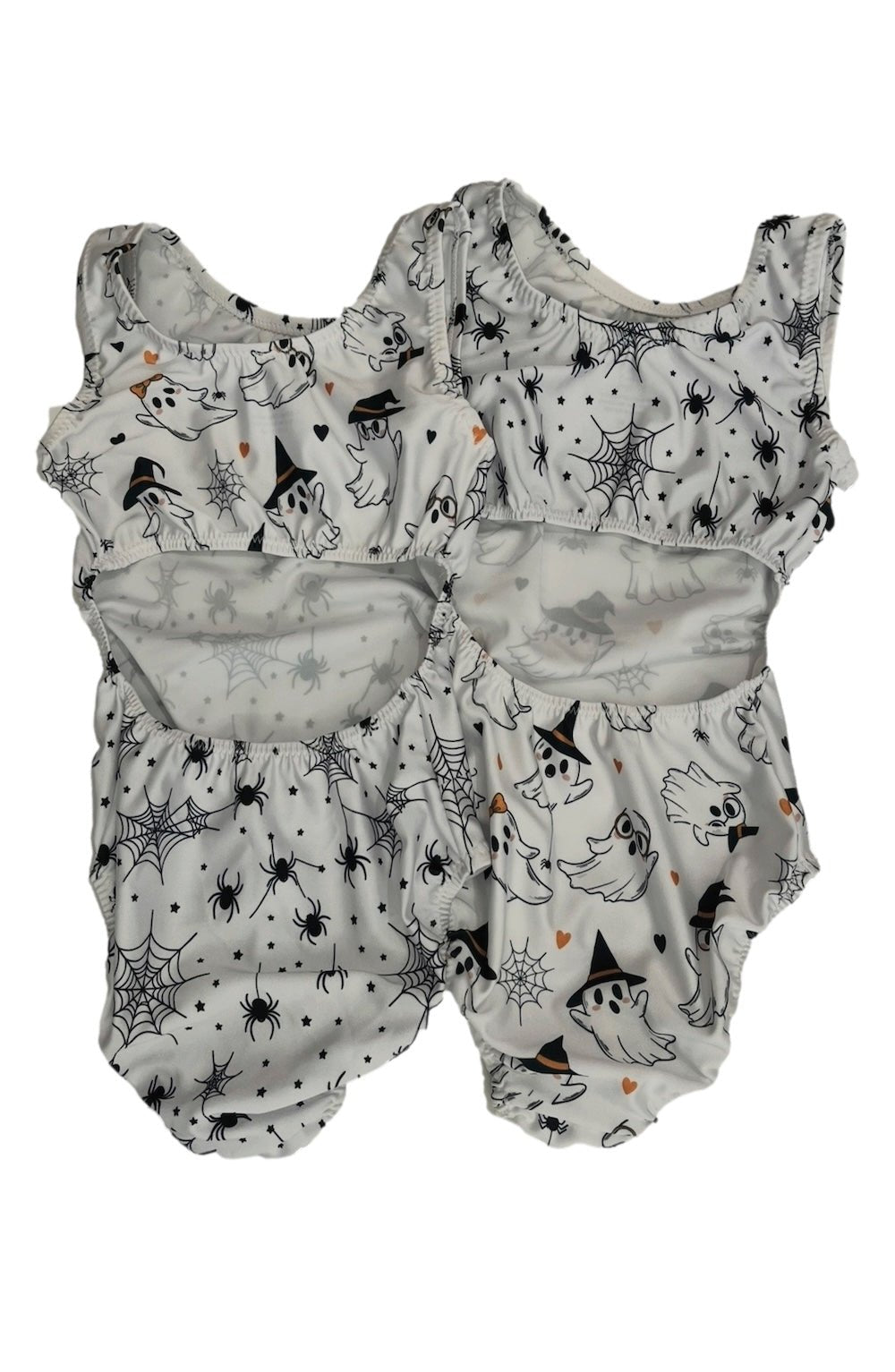 Boo-Tastic White Halloween Leotard for Gymnastics & Dance Practice