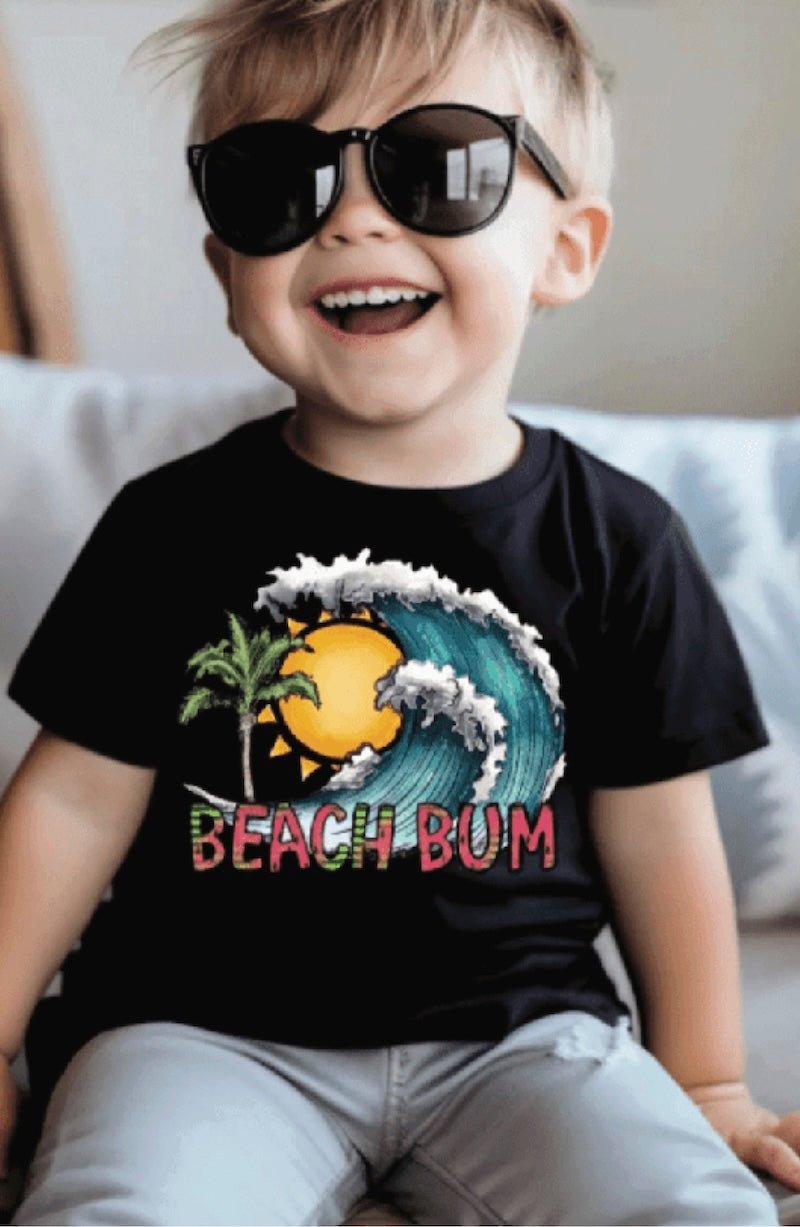 Beach Bum Boys' Graphic Tee - Summer Fun in Sizes 6M & 5T! - Foxy’s