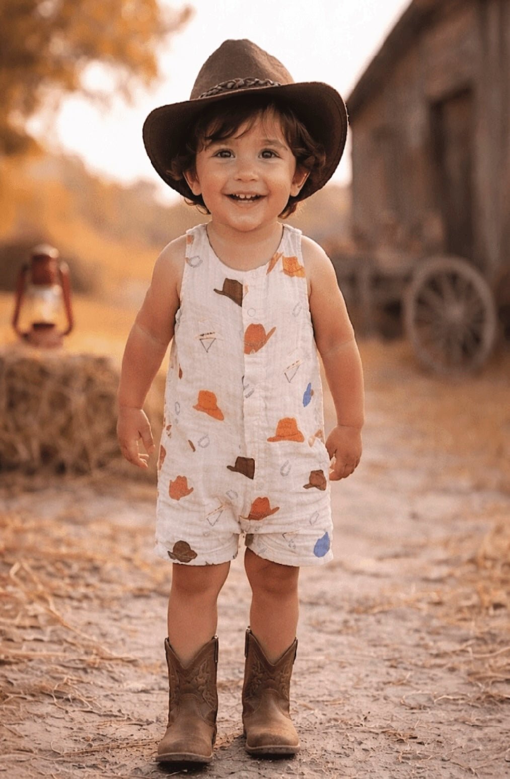 Western / Muslin Shortie Romper - Foxy’s