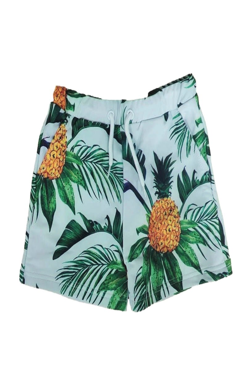 Boys Tropical Pineapple Swim Trunks - Fun in the Sun! - Foxy’s