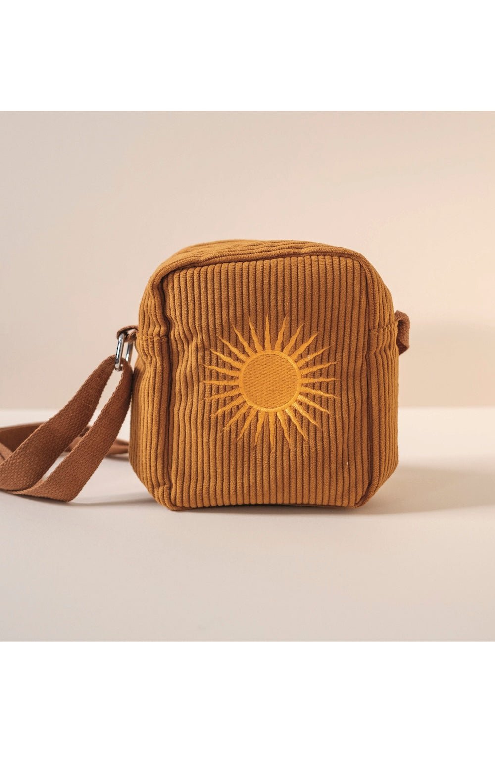 Corduroy Crossbody Bag in Burnt Orange - Foxy’s