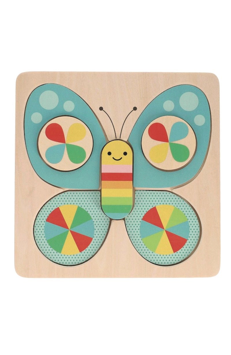 Little Butterfly Chunky Wood Puzzle for Toddlers - Foxy’s