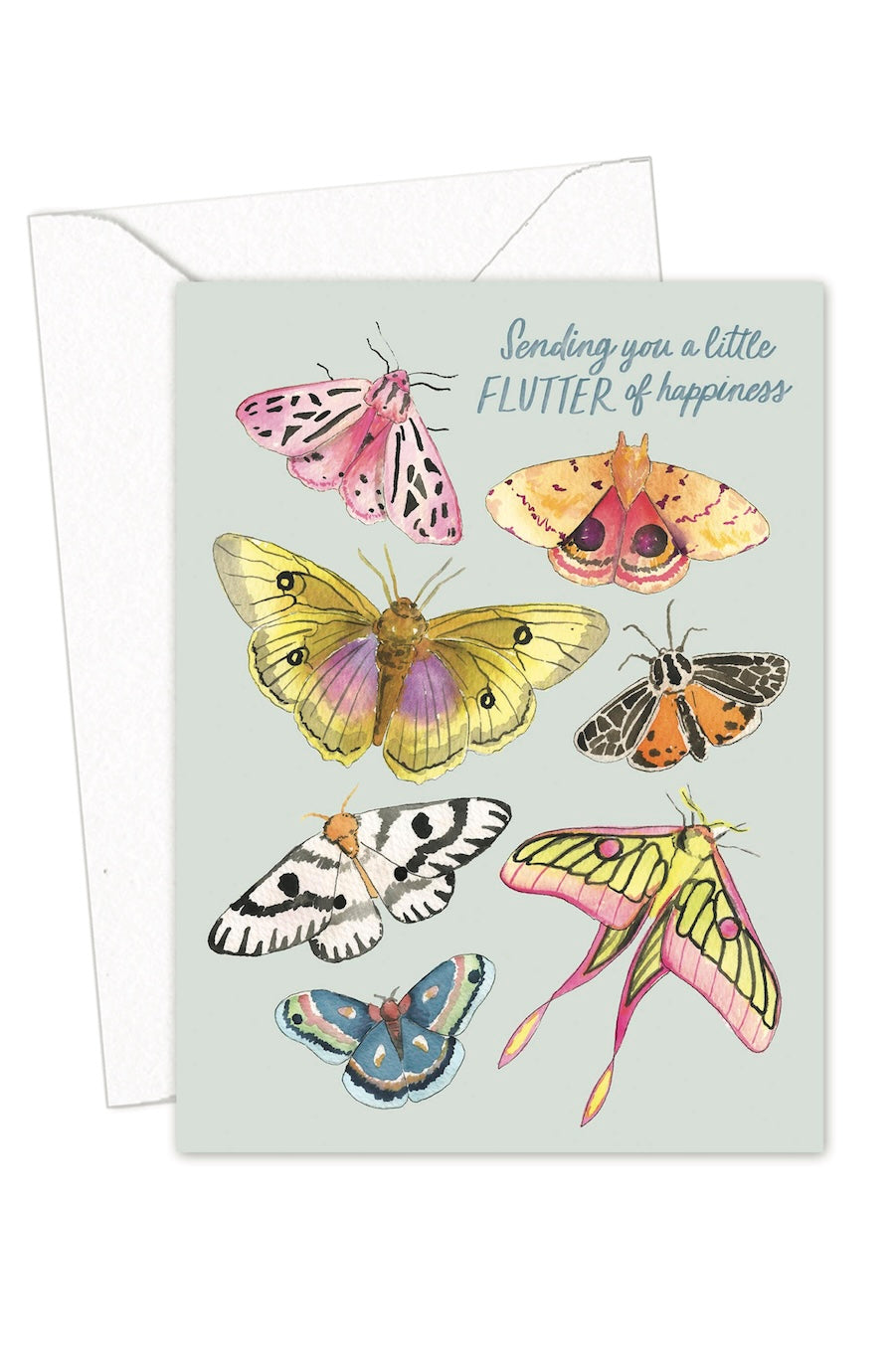Fluttering Moths Everyday Greeting Card