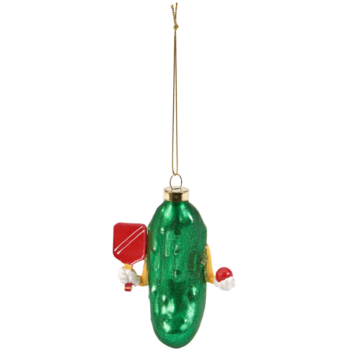 Pickleball Glass Ornament