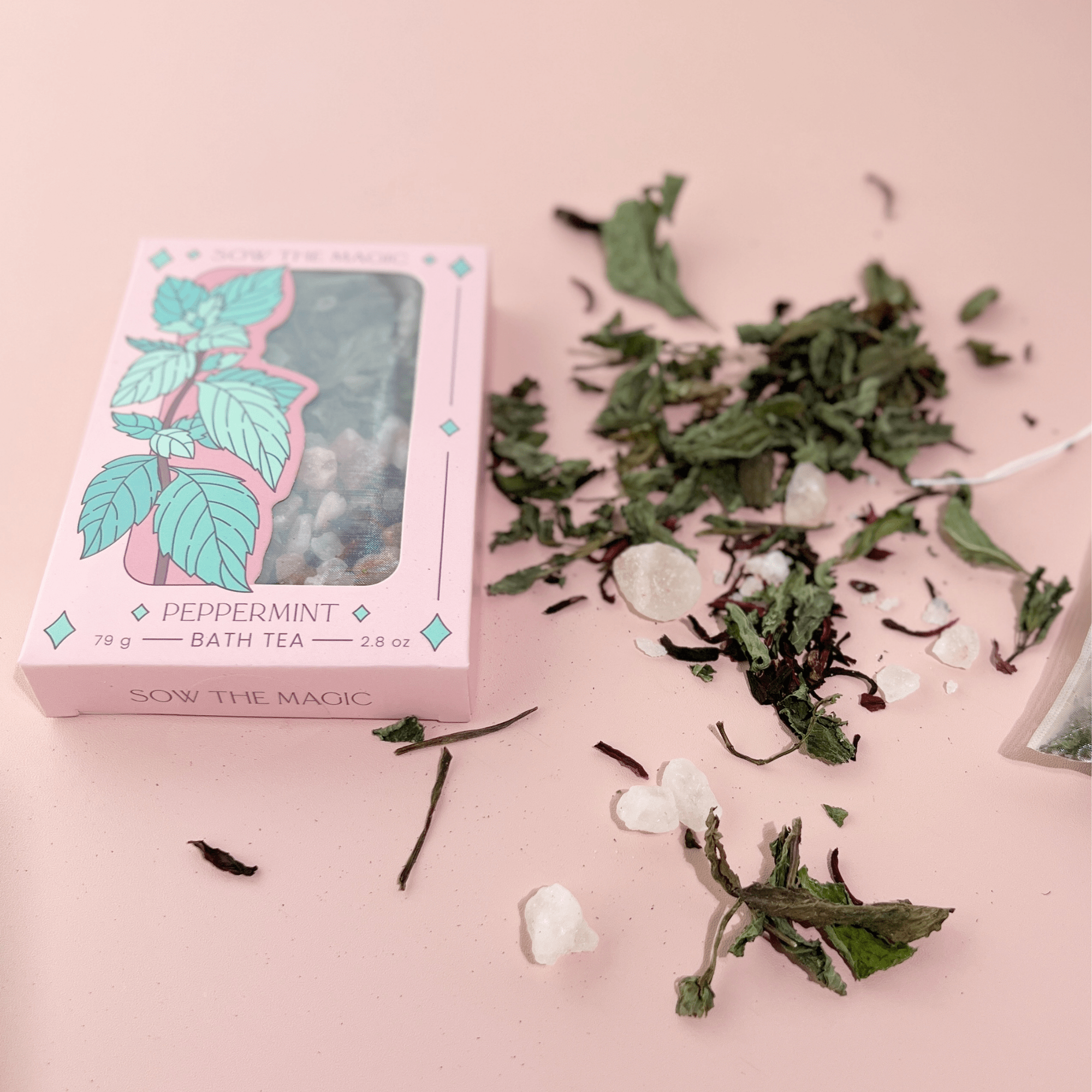 Peppermint Bliss Botanical Bath Tea Box - Foxy’s