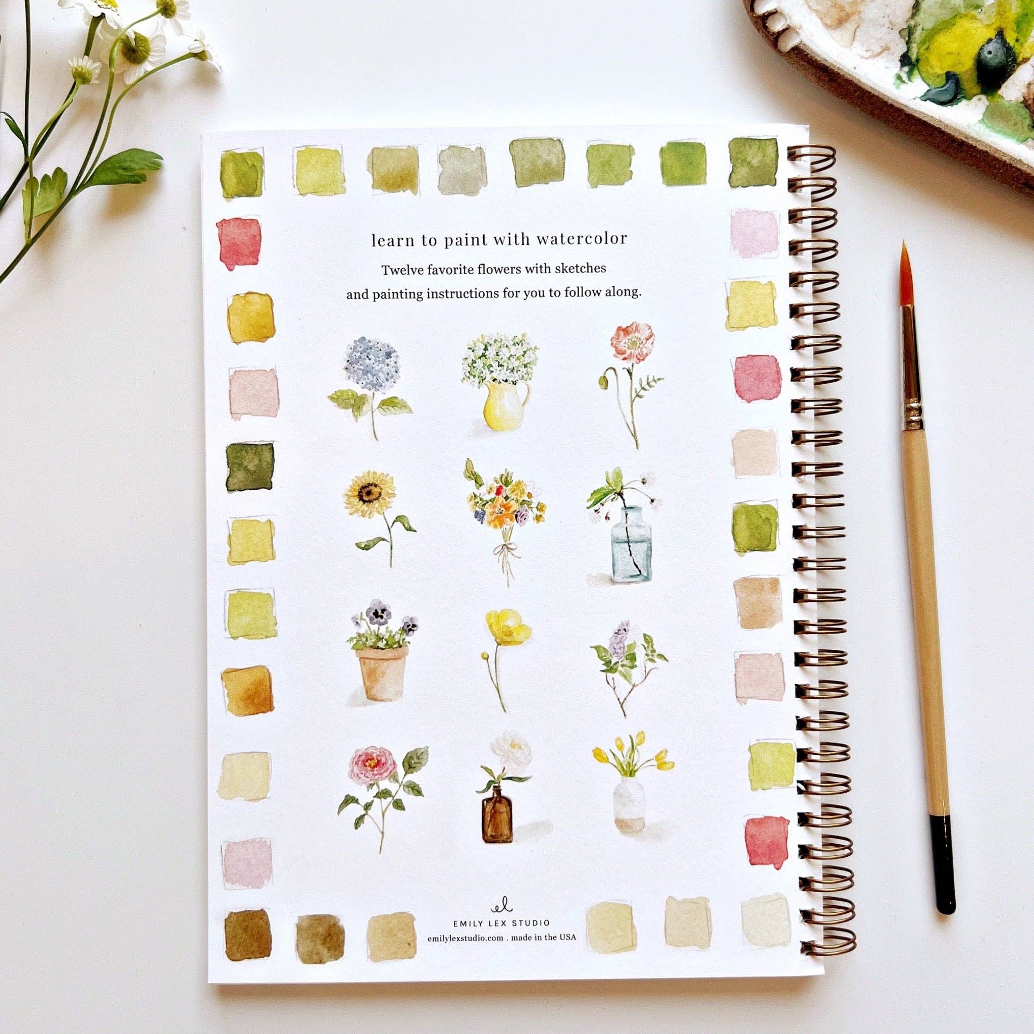 Flowers watercolor workbook - Foxy’s