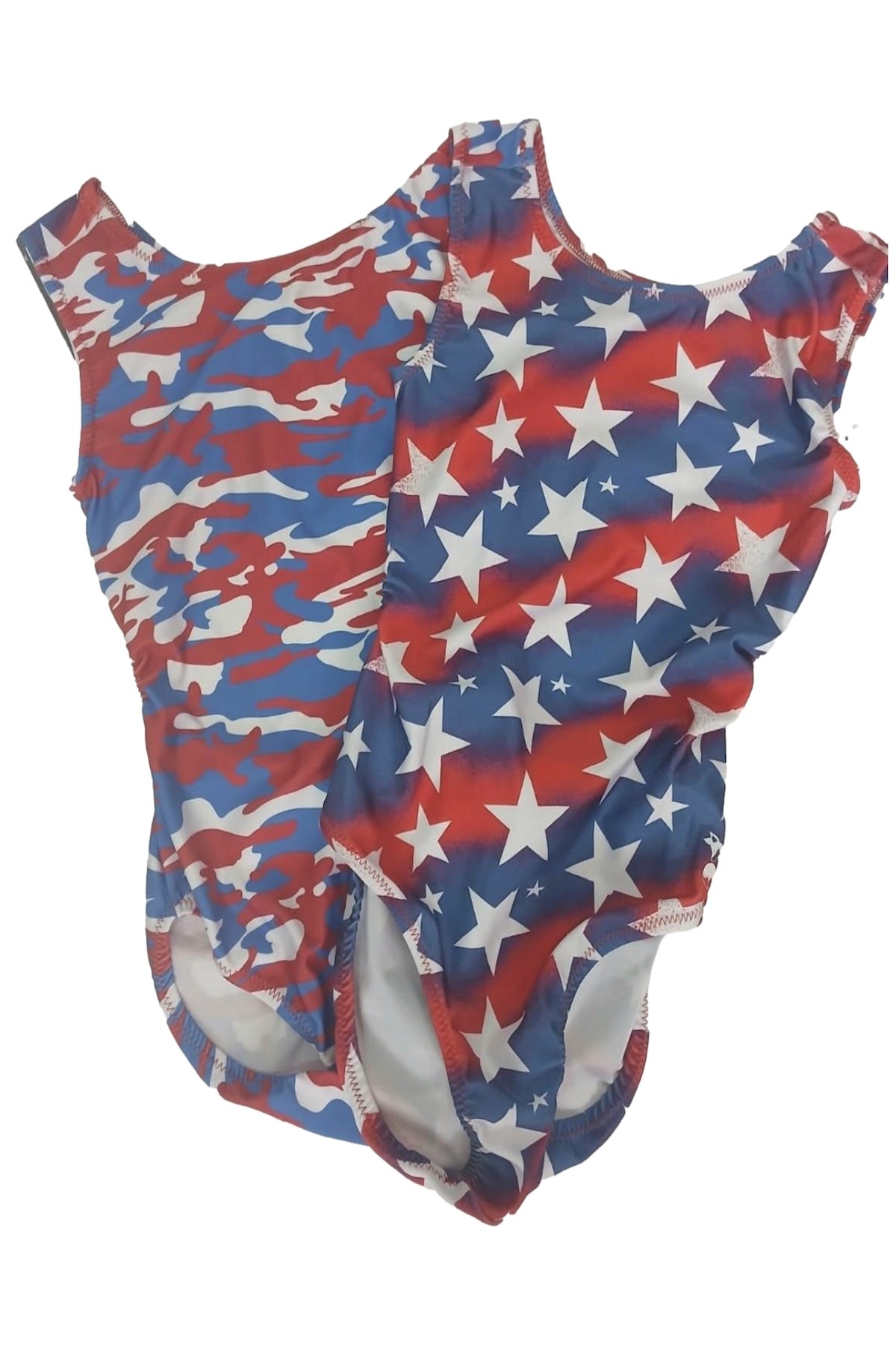 Camo Stars Patriotic Vice Versa Gymnastics Leotard (Which Will You Choose?) - Foxy’s