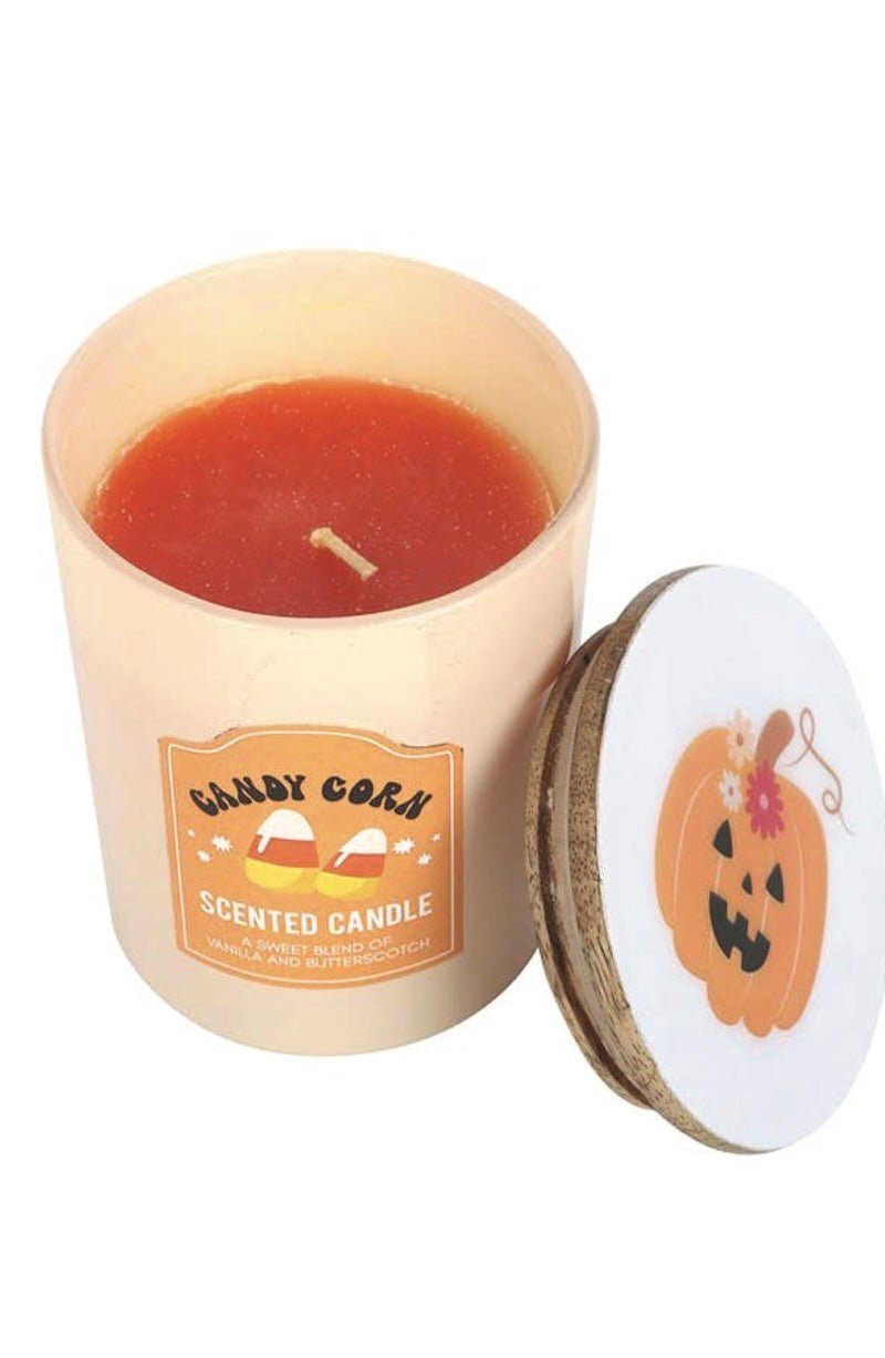 Candy Corn Vanilla and Butterscotch Halloween Candle - Foxy’s