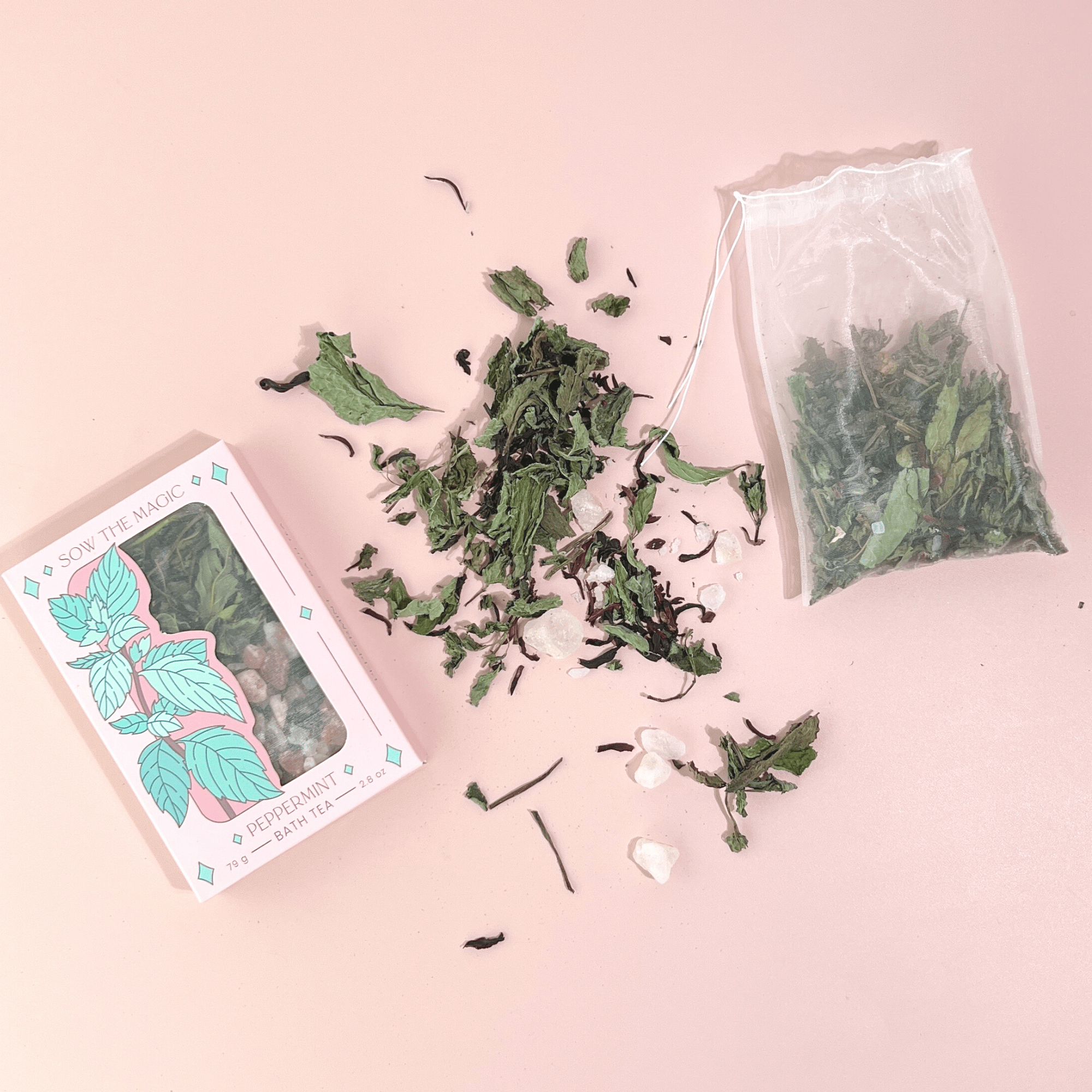 Peppermint Bliss Botanical Bath Tea Box - Foxy’s