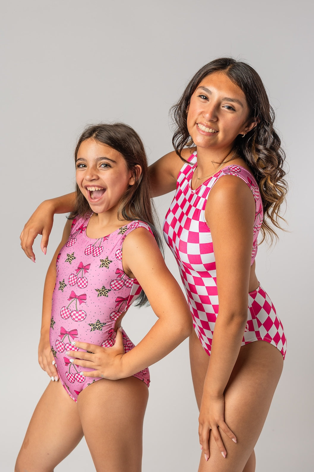 Cherry Checker Superstar Vice Versa Leotard for Girls (Choose Your Favorite)