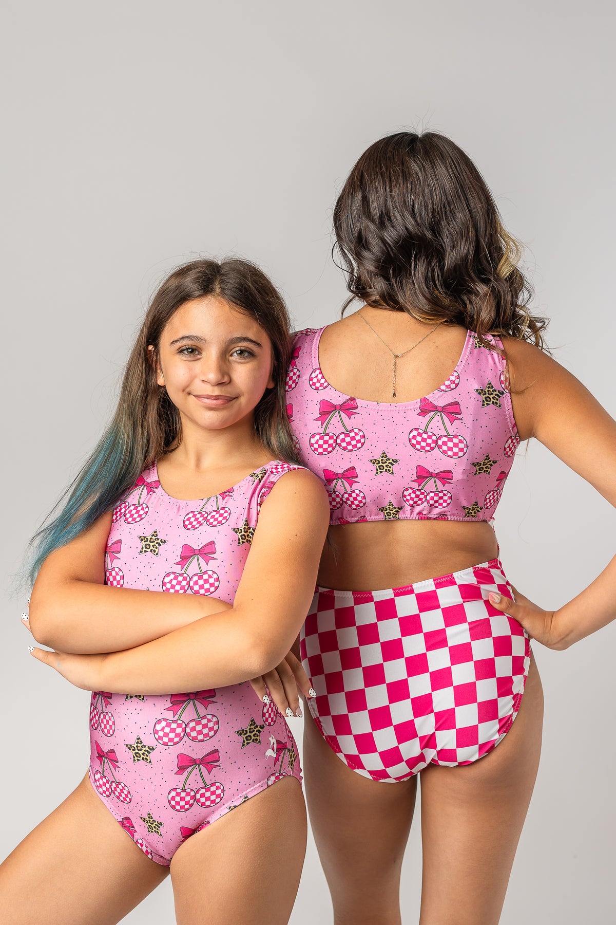 Cherry Checker Superstar Vice Versa Leotard for Girls (Choose Your Favorite)