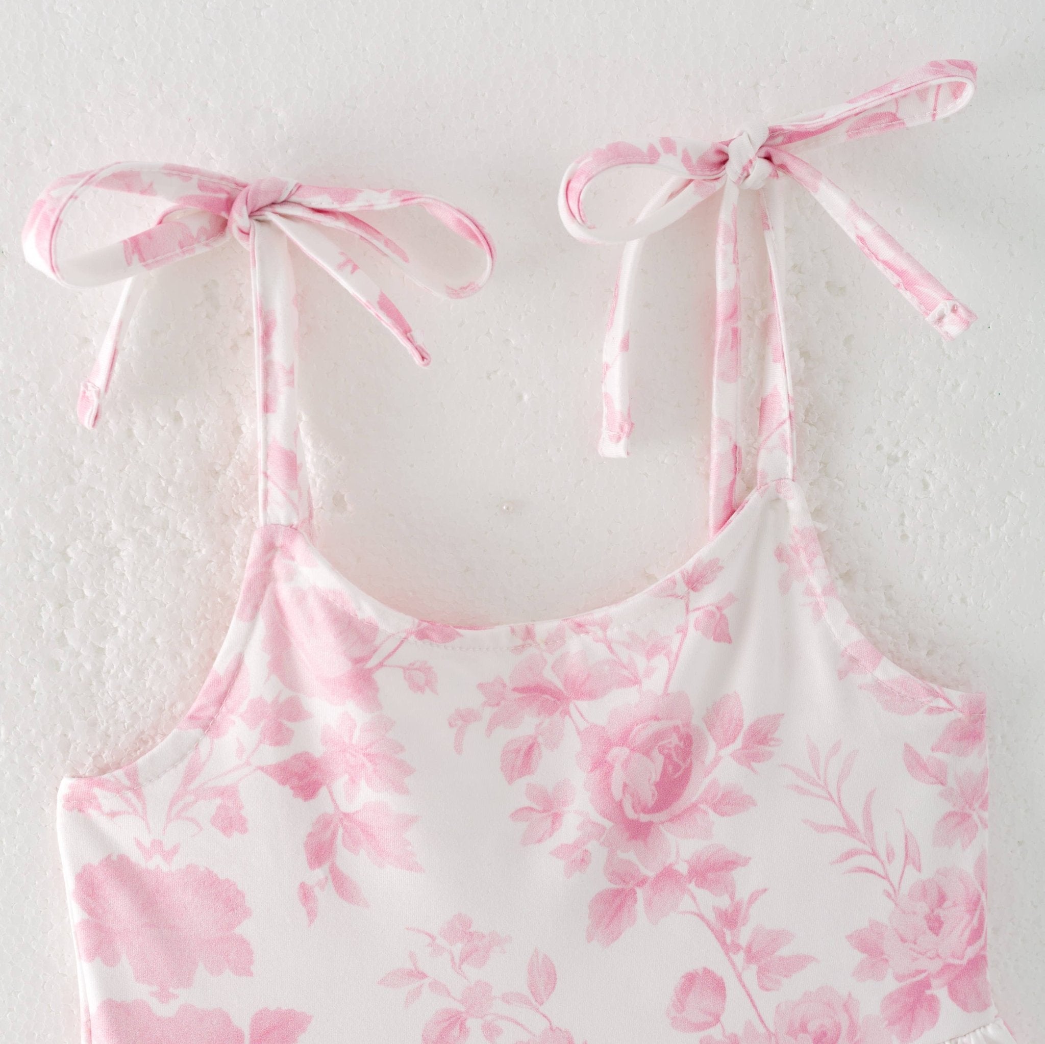 Girls Summer Pink Floral Patchwork Slip Dress - Foxy’s