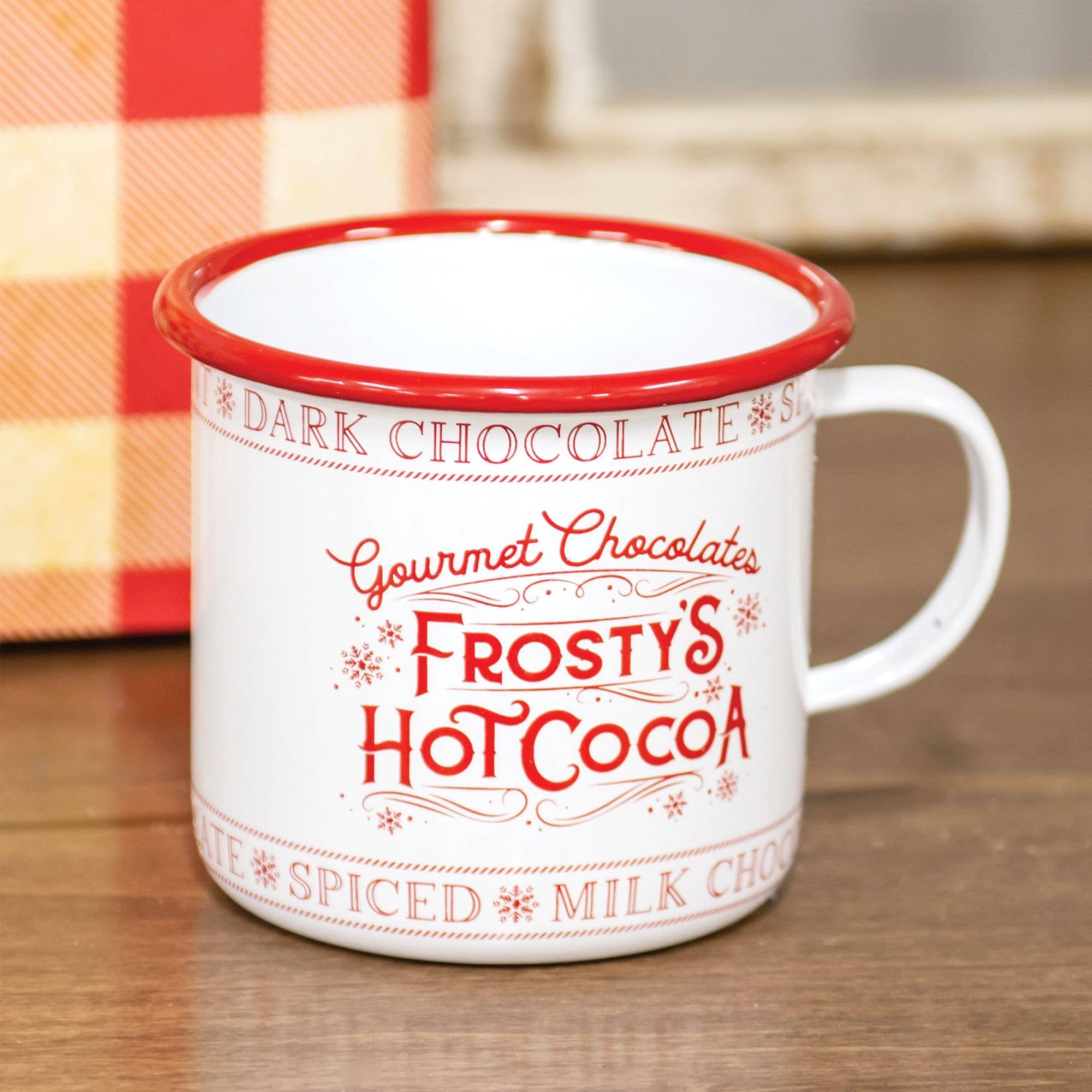 Frosty's Hot Cocoa Enamel Mug - Foxy’s