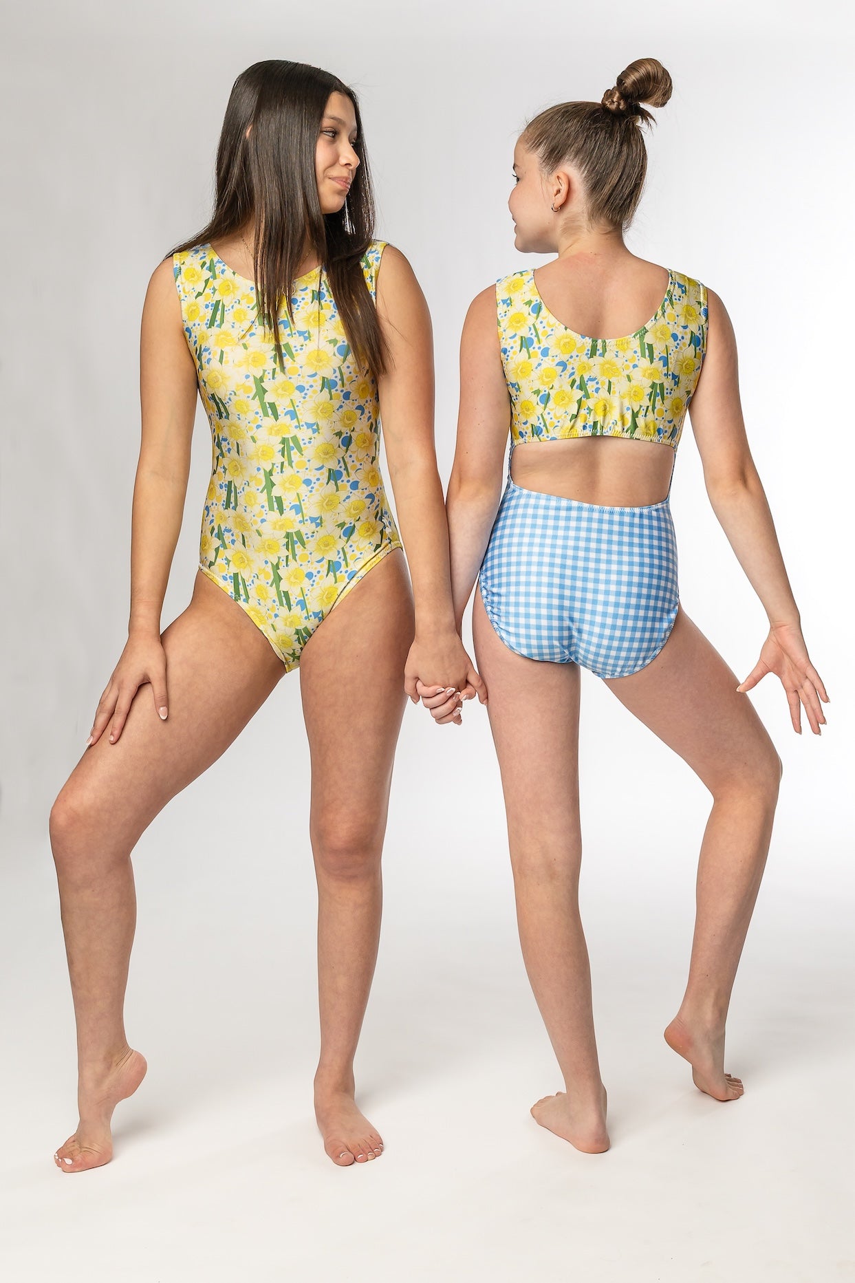 Daffodil Blue Gingham Vice Versa Foxy's Leotard (Which Will You Choose? - Foxy’s