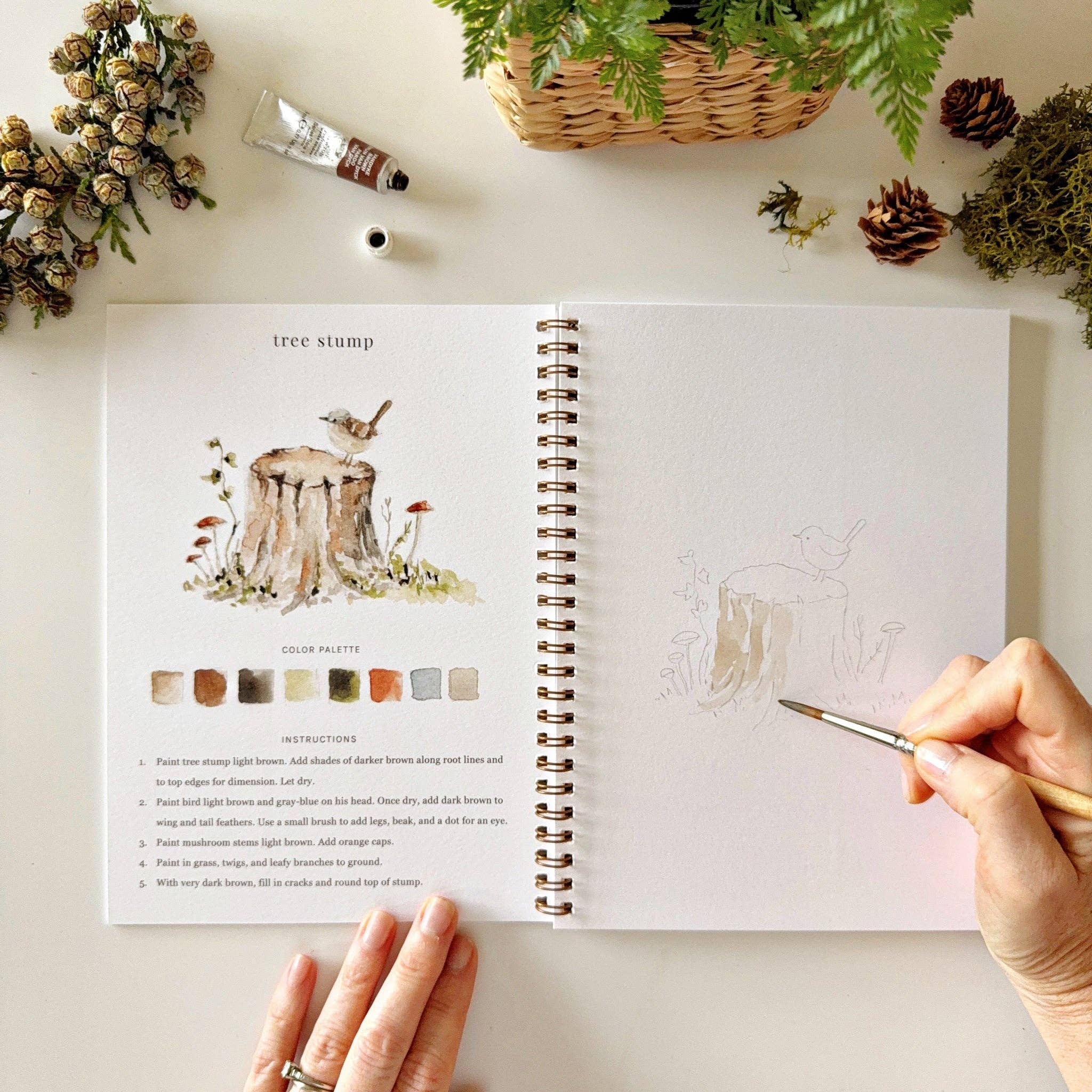 Woodland watercolor workbook - Foxy’s