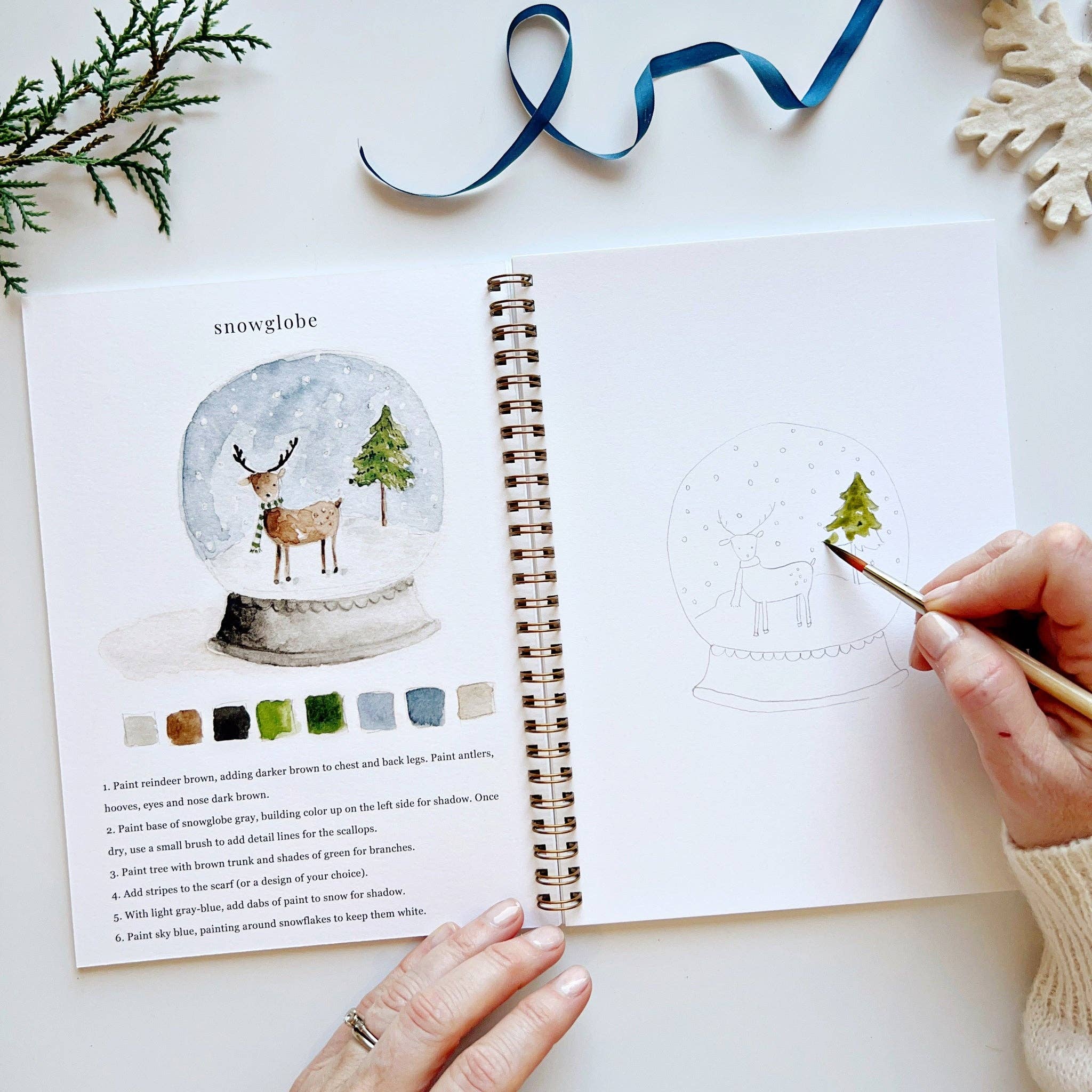 Winter watercolor workbook - Foxy’s