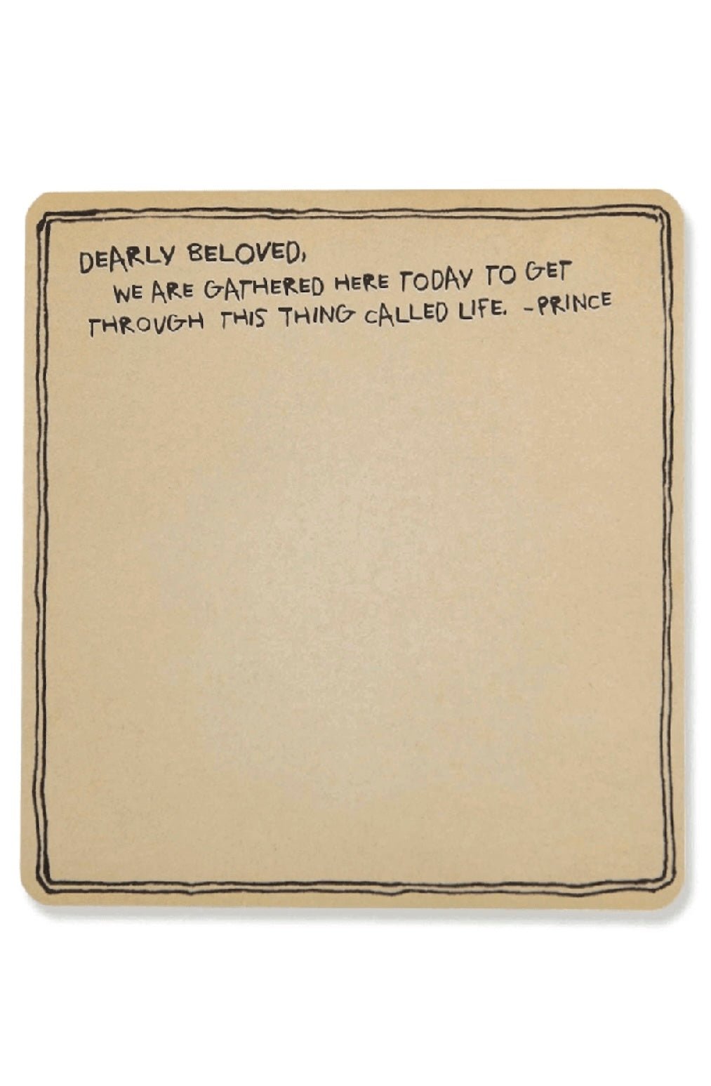 Dearly Beloved (Prince) Square Notepad - Foxy’s