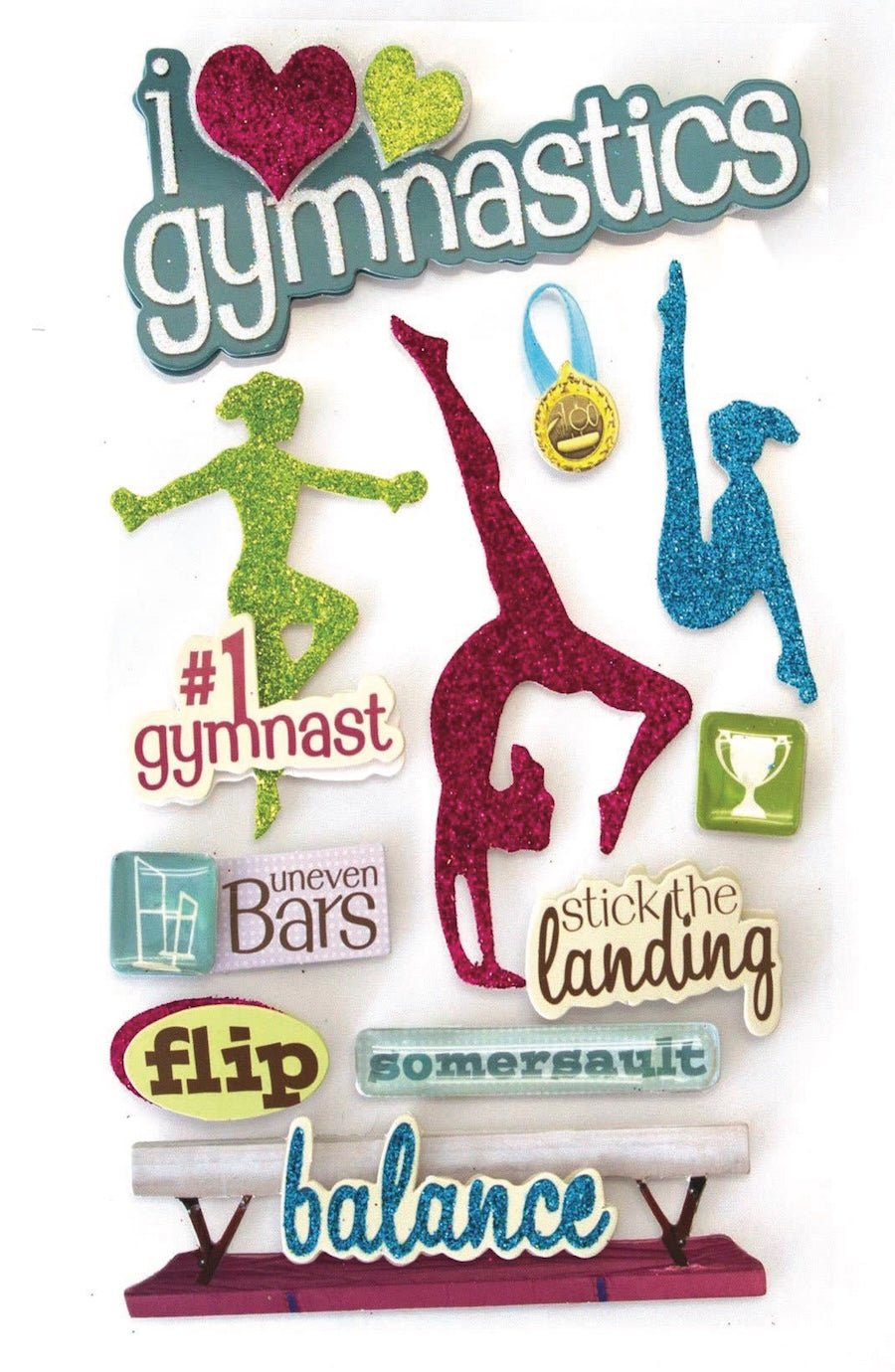 Gymnastics Dimensional Sticker - Foxy’s