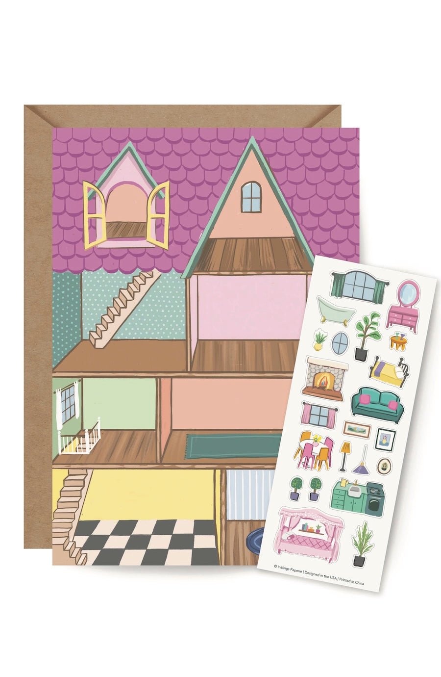 Sticker Scene Card - Dollhouse - Foxy’s
