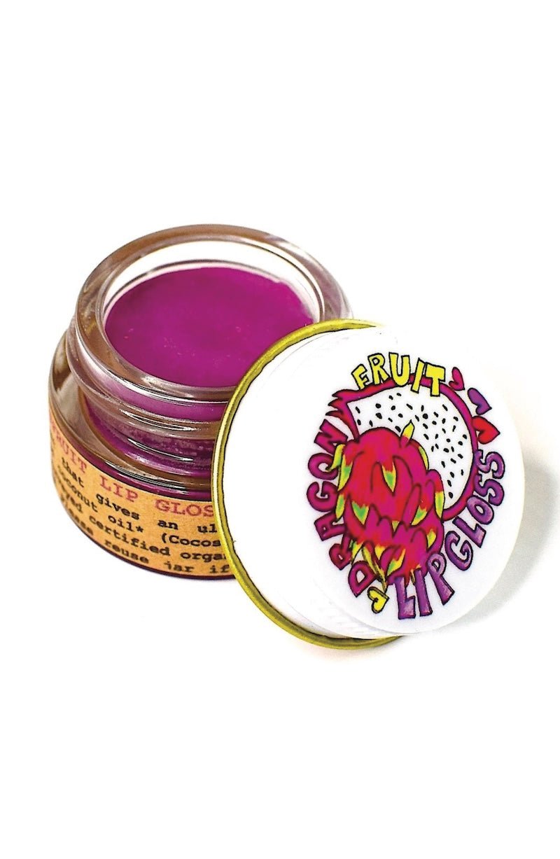 Dragon Fruit Lip Gloss - All Natural Plant - Based Makeup - Sheer Tint & Plumping Shine - Foxy’s