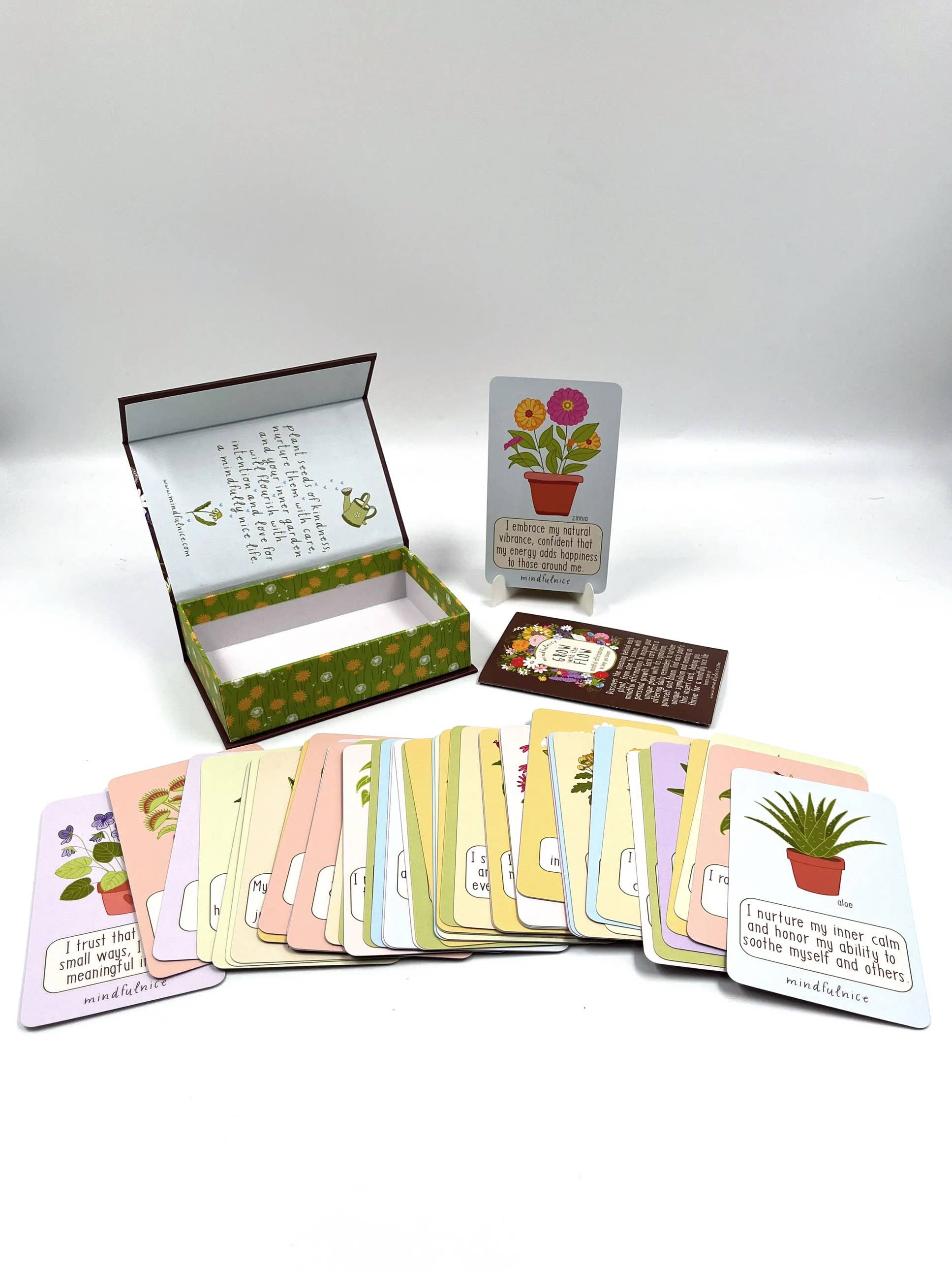 Grow With The Flow Affirmation Cards to help you bloom - Foxy’s