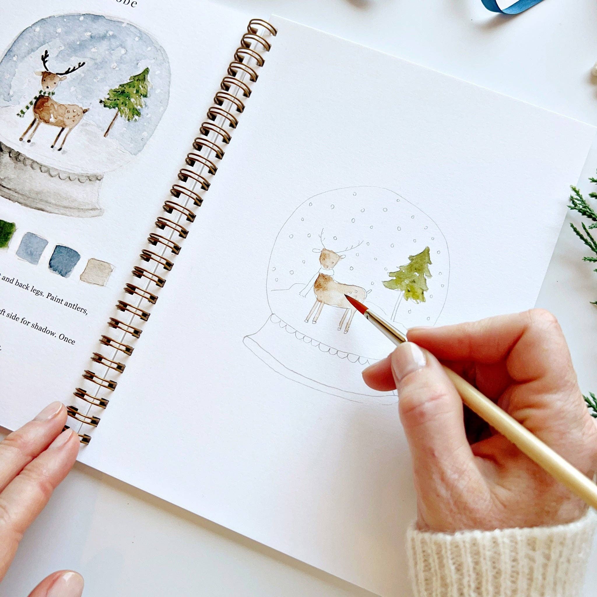 Winter watercolor workbook - Foxy’s