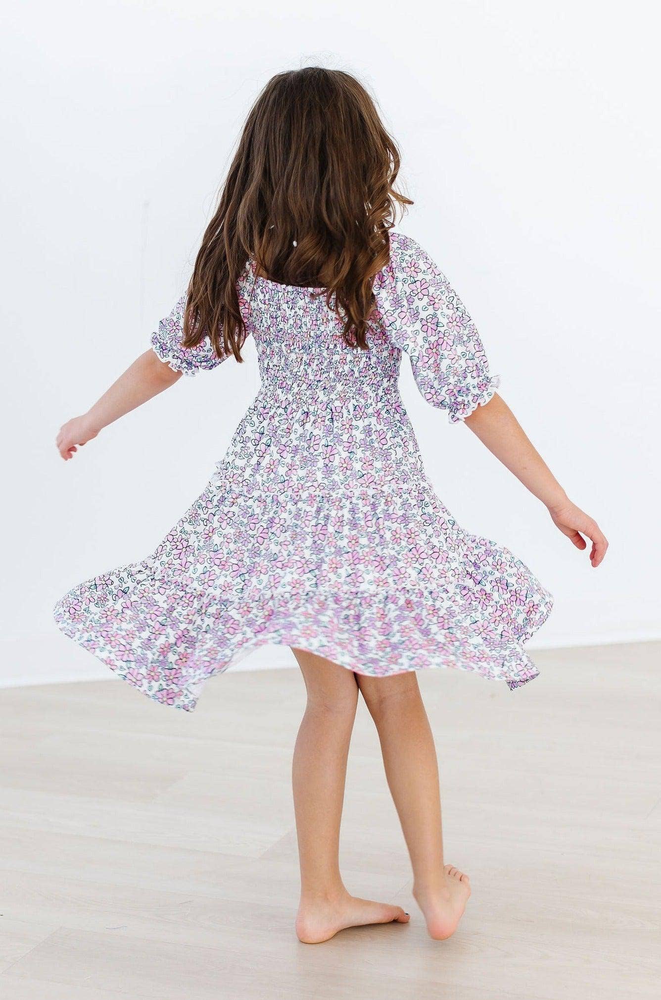 Girls Lavender Twirl Dress (Size 5/6)