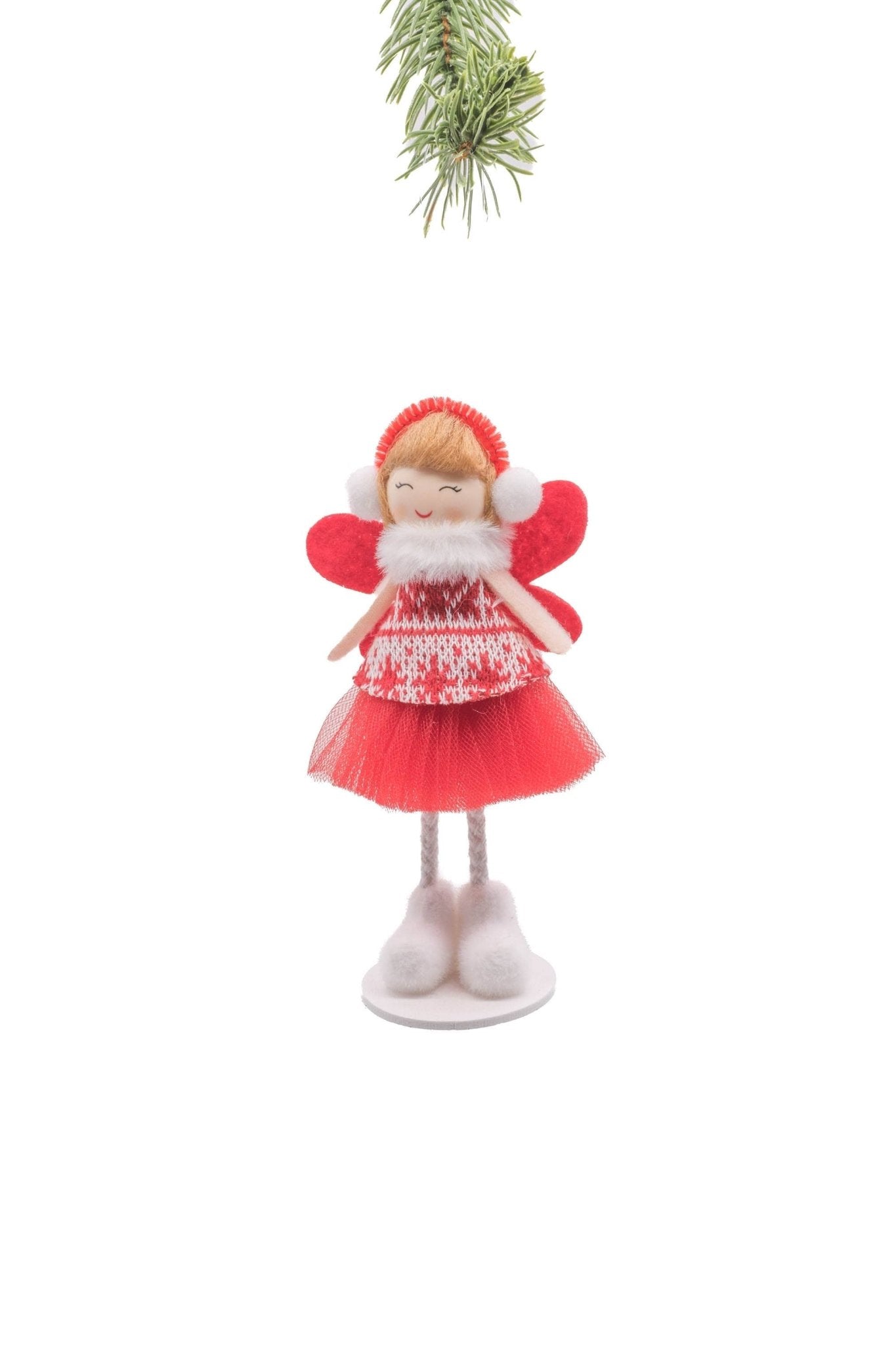 Red/White Plucky Fairy Doll with Earmuffs - Foxy’s