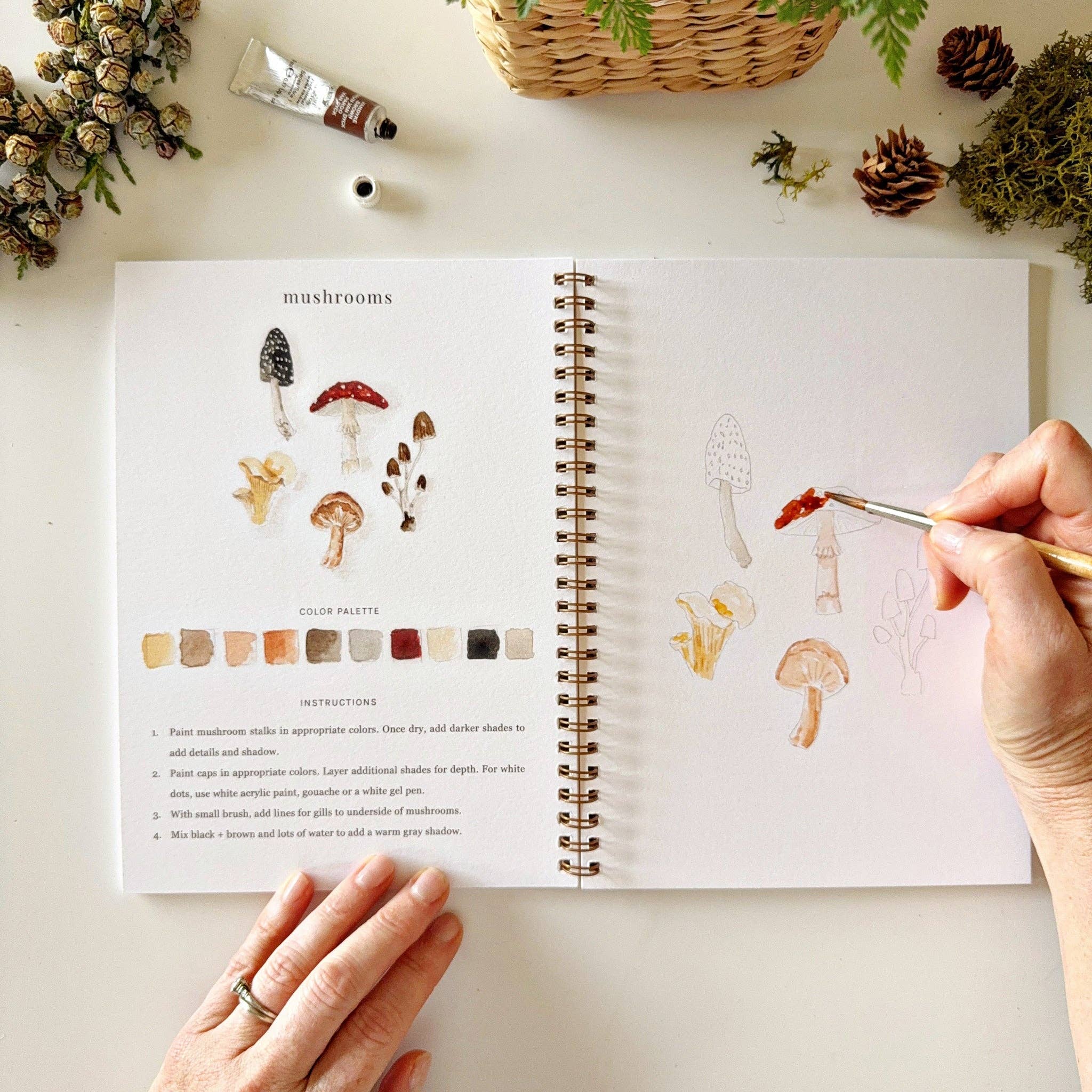 Woodland watercolor workbook - Foxy’s