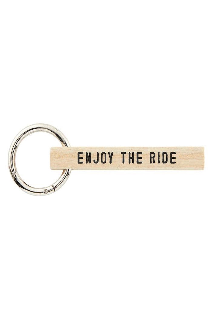 Face to Face Wood Keychain - Enjoy the Ride - Foxy’s
