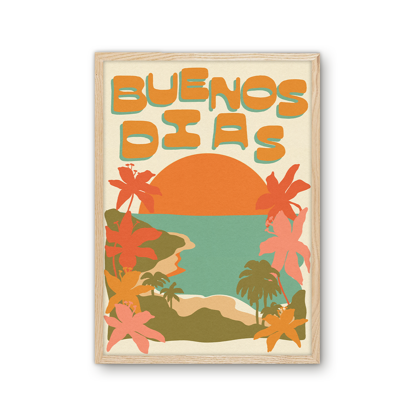 Buenos Dias Print | Art for Dorm, Bedroom, Entryway