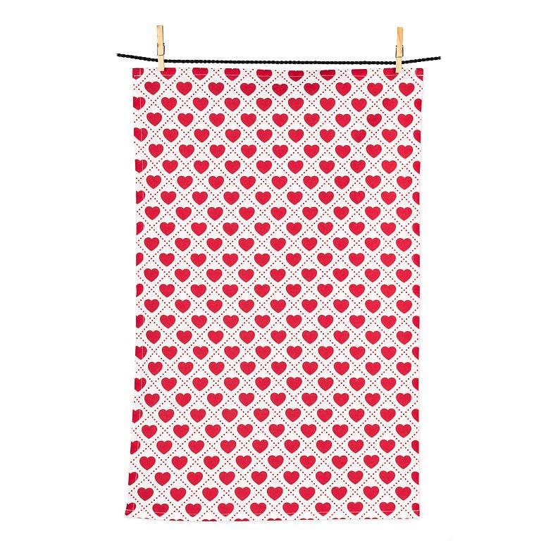 Hearts Dishcloth & Kitchen Towel Set - Foxy’s