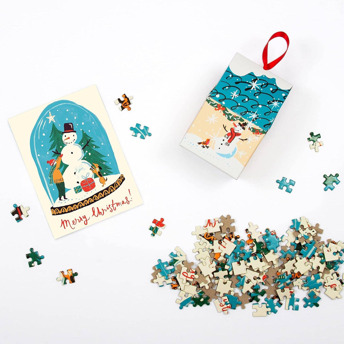 Snow Globe 130 Piece Puzzle Ornament - Foxy’s