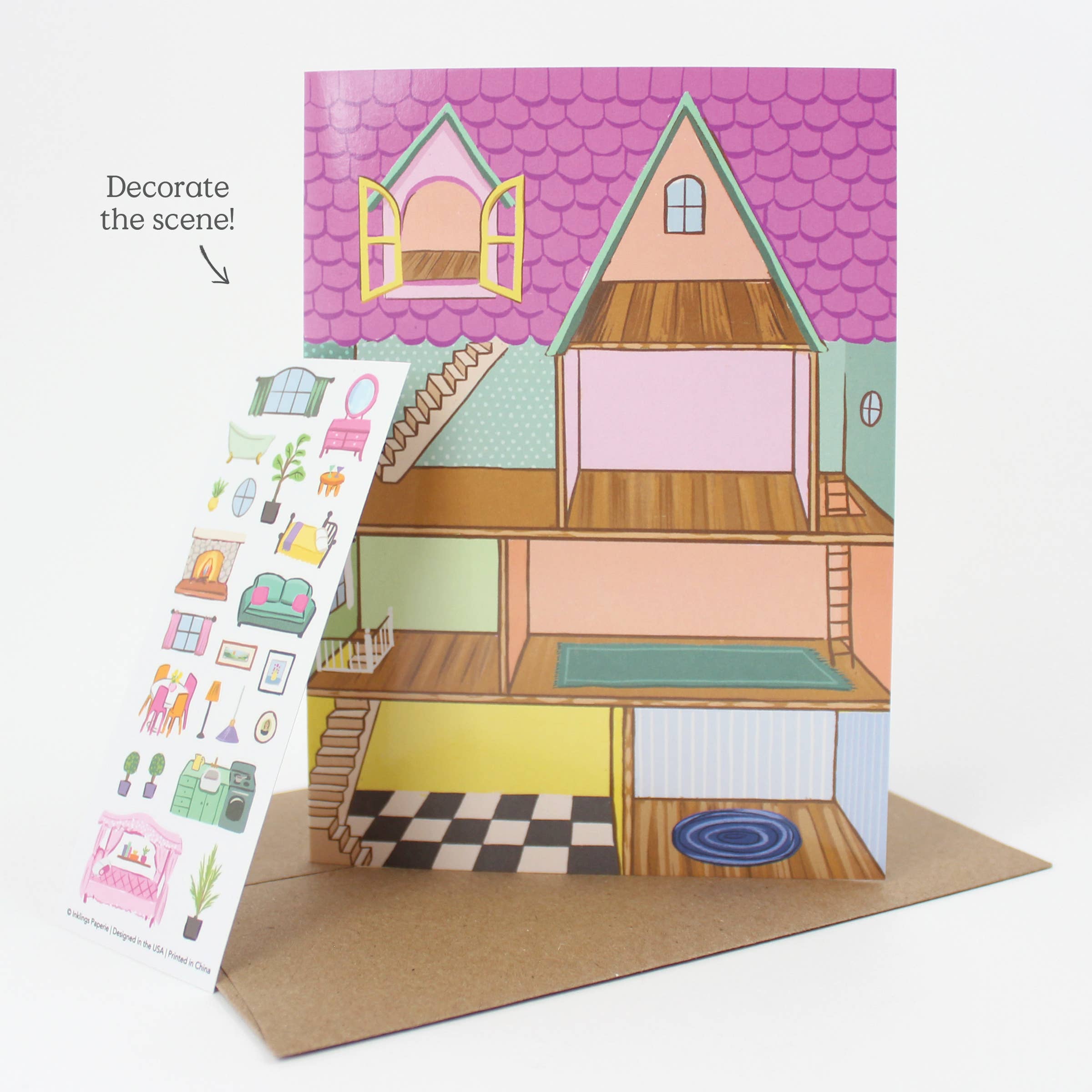 Sticker Scene Card - Dollhouse - Foxy’s