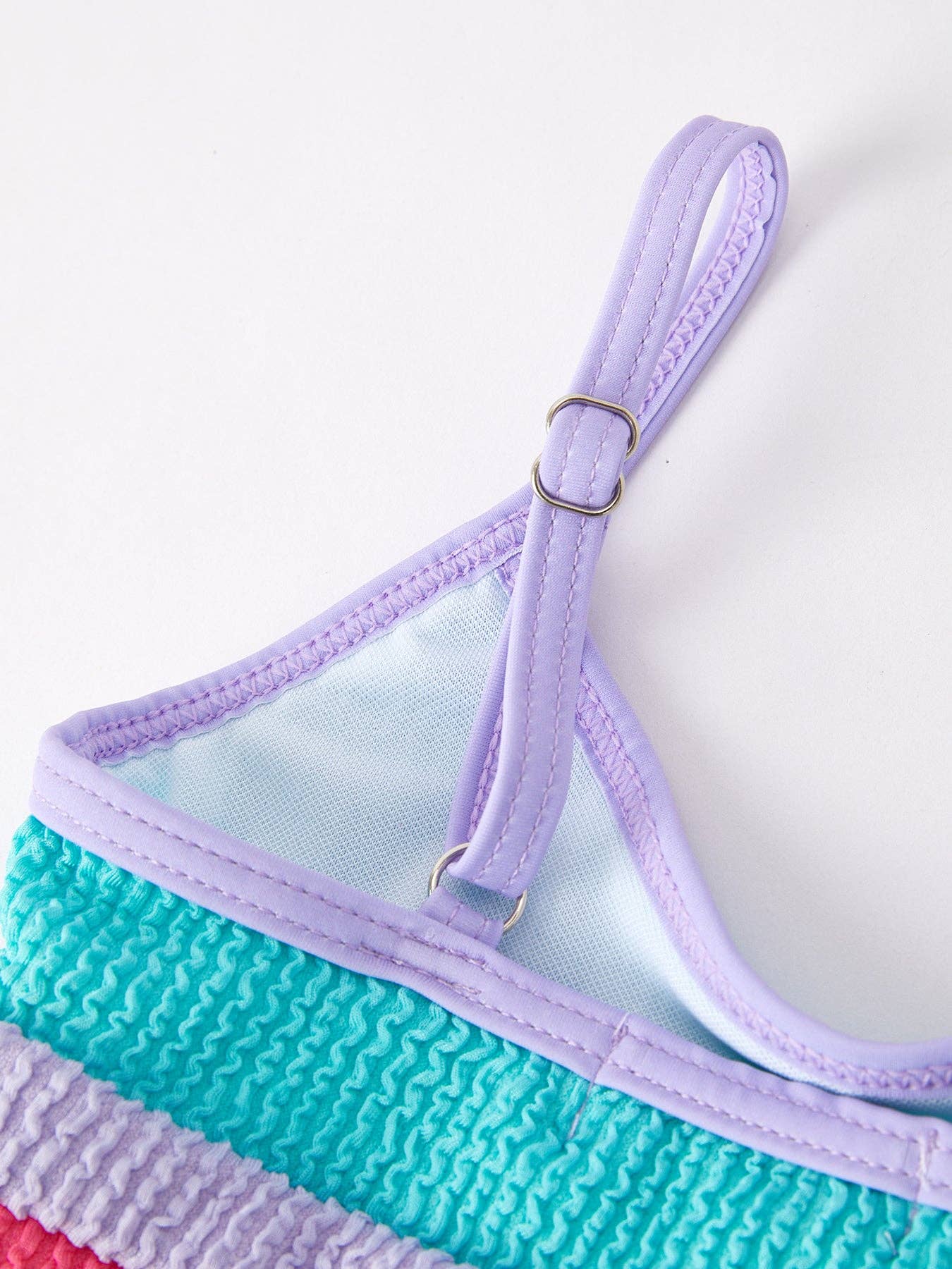 Blue and Pink Stripes Kid's Swimsuit - Foxy’s